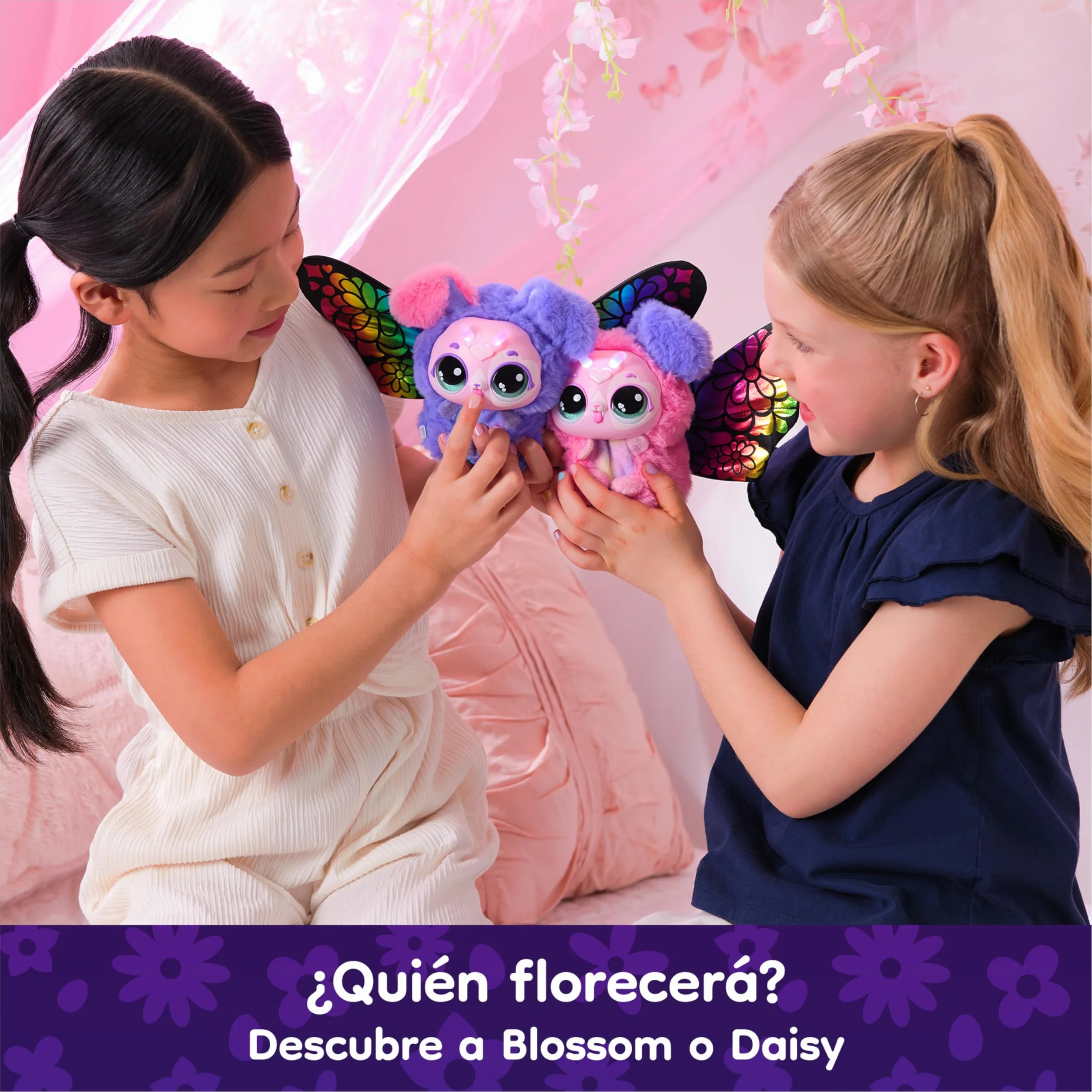 HATCHIMALS BLOOMABLES - Puppyfly Peluche Interactivo Sorpresa con Transformación Mágica Repetible y más de 100 Sonidos - 6073019 - Mascota Interactiva - Juguetes Niñas 5 Años + Regalo Niña 5 Años +