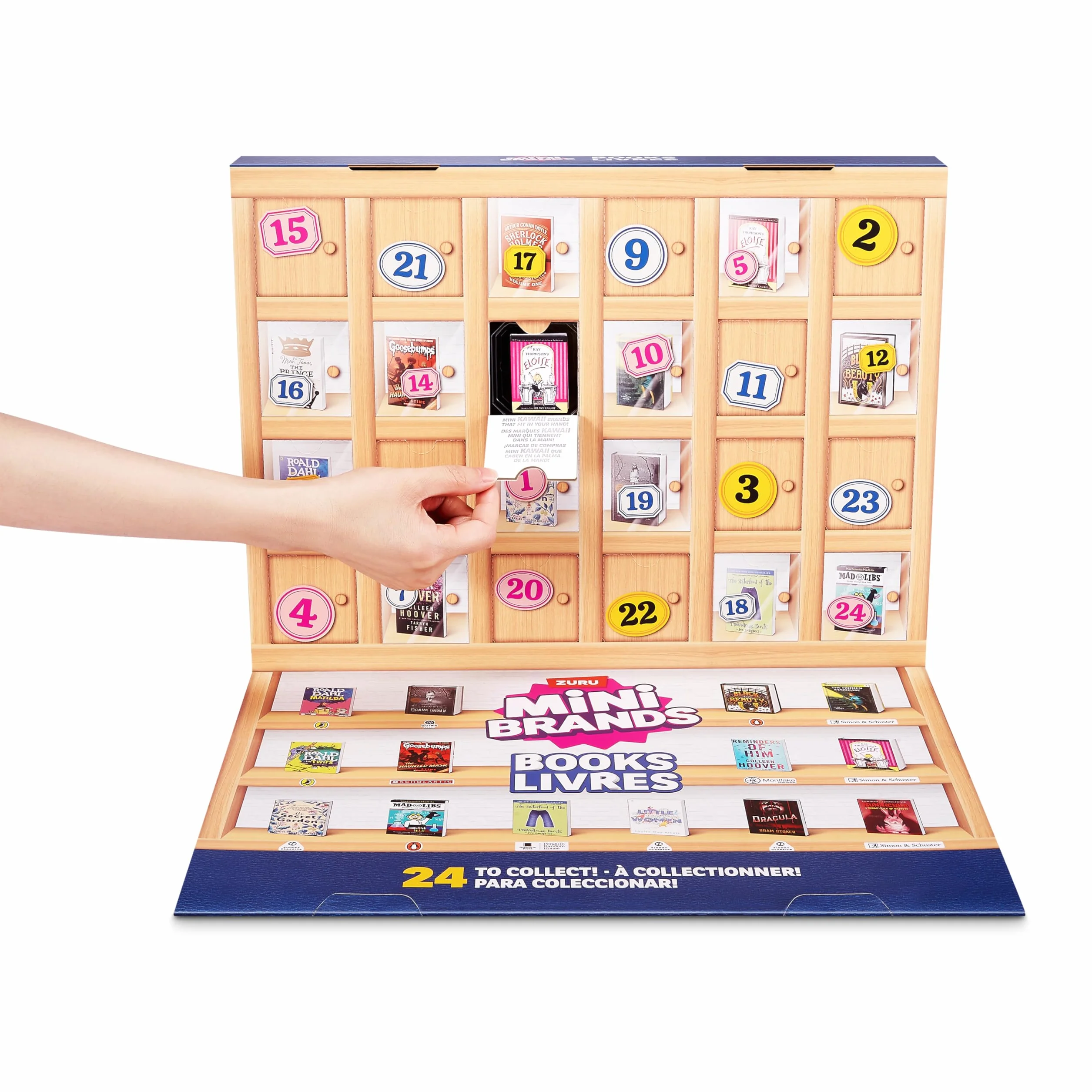 Mini Libros de Marcas Calendario de Adviento de ZURU, Juguetes de Temporada Coleccionables para Niñas, Niños y Coleccionistas