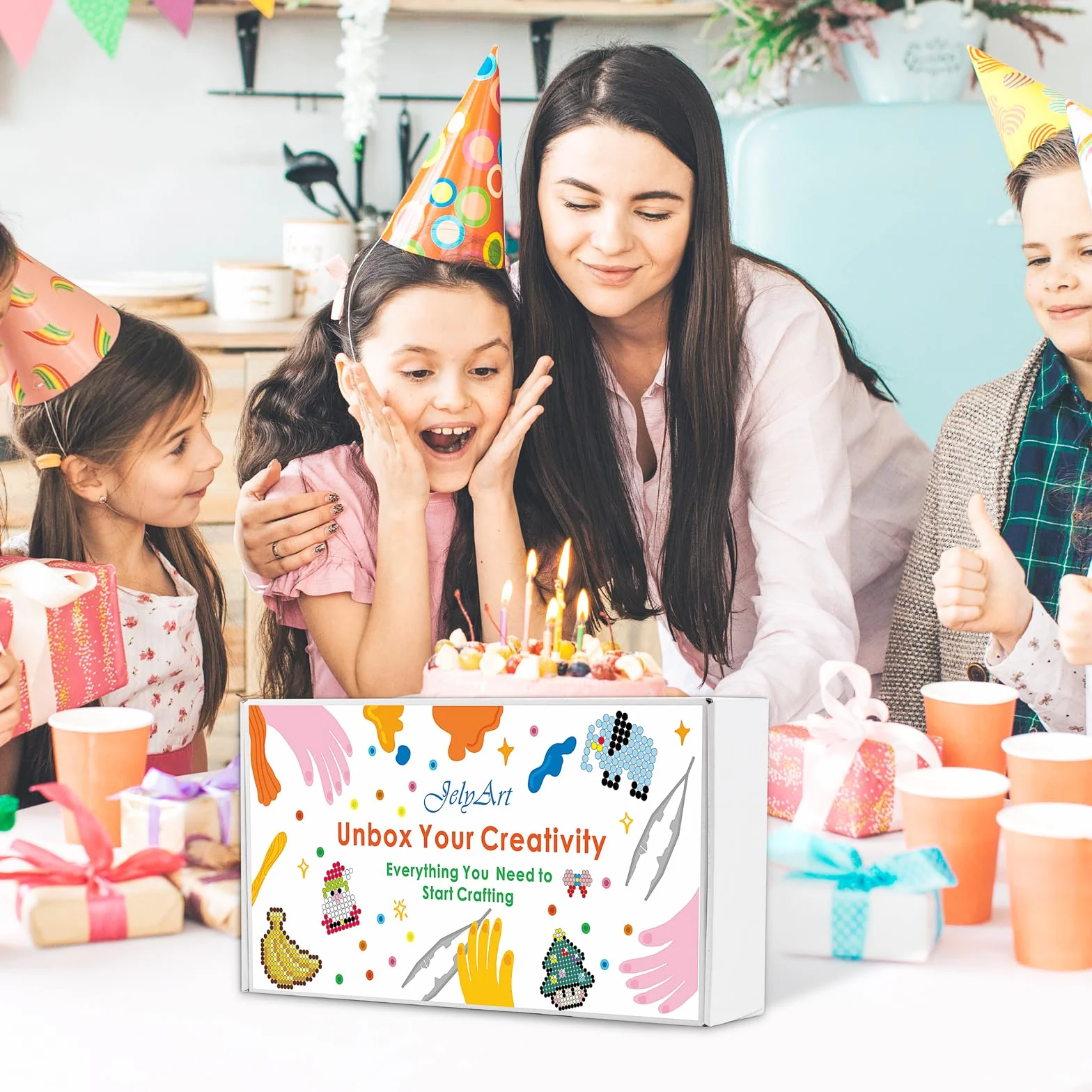 JelyArt Cuentas para Planchar - Fuse Beads Kit, Set de Manualidades para Niños y Niñas, 12,000 Piezas, 5mm, 36 Colores, 3 Plantillas, 2 Pinzas Juego de Cuentas Hama para Niños Regalo Cumpleaños DIY