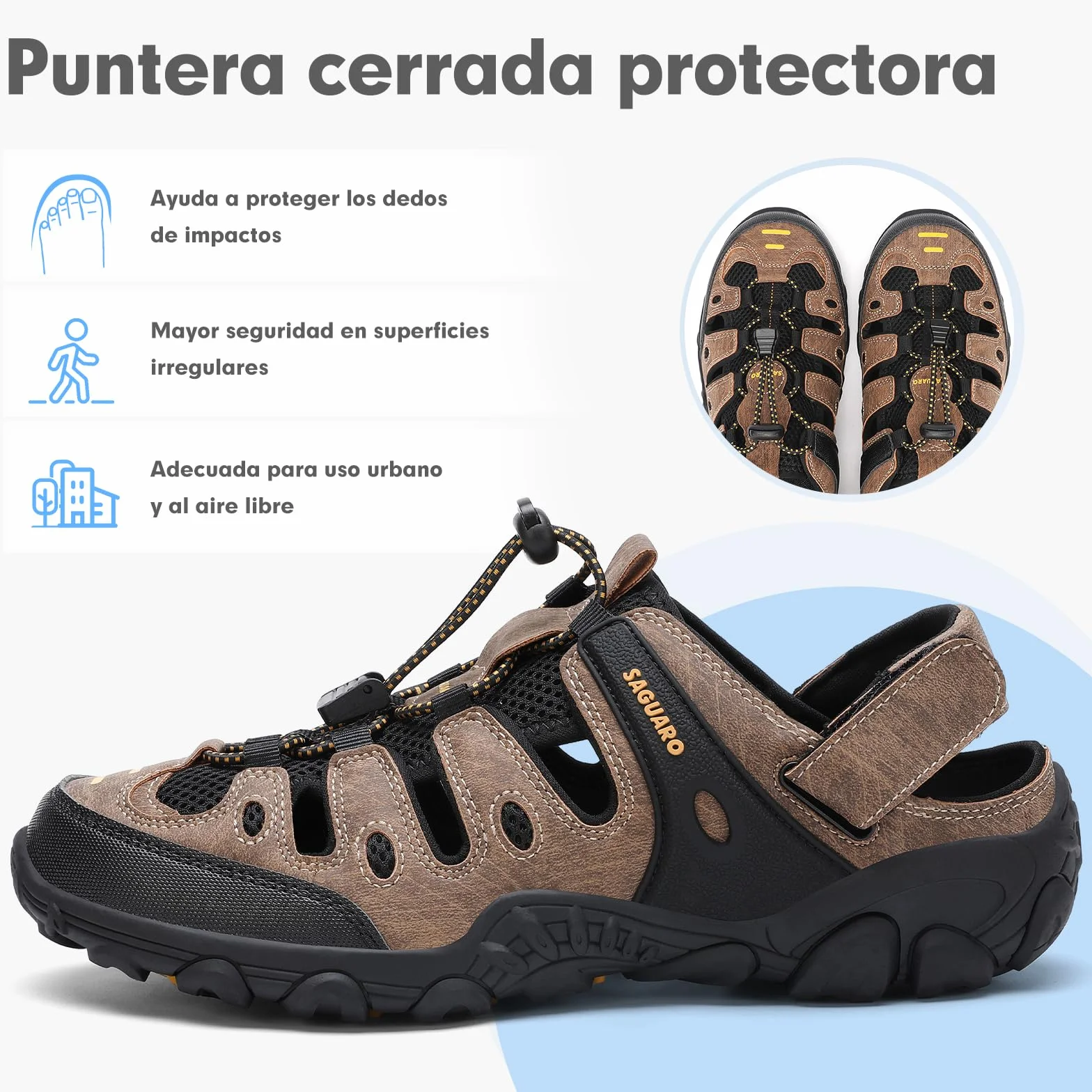 SAGUARO Sandalias de Trekking Hombre Mujer Cómodas Transpirables Deporte Sandallias Al Aire Libre