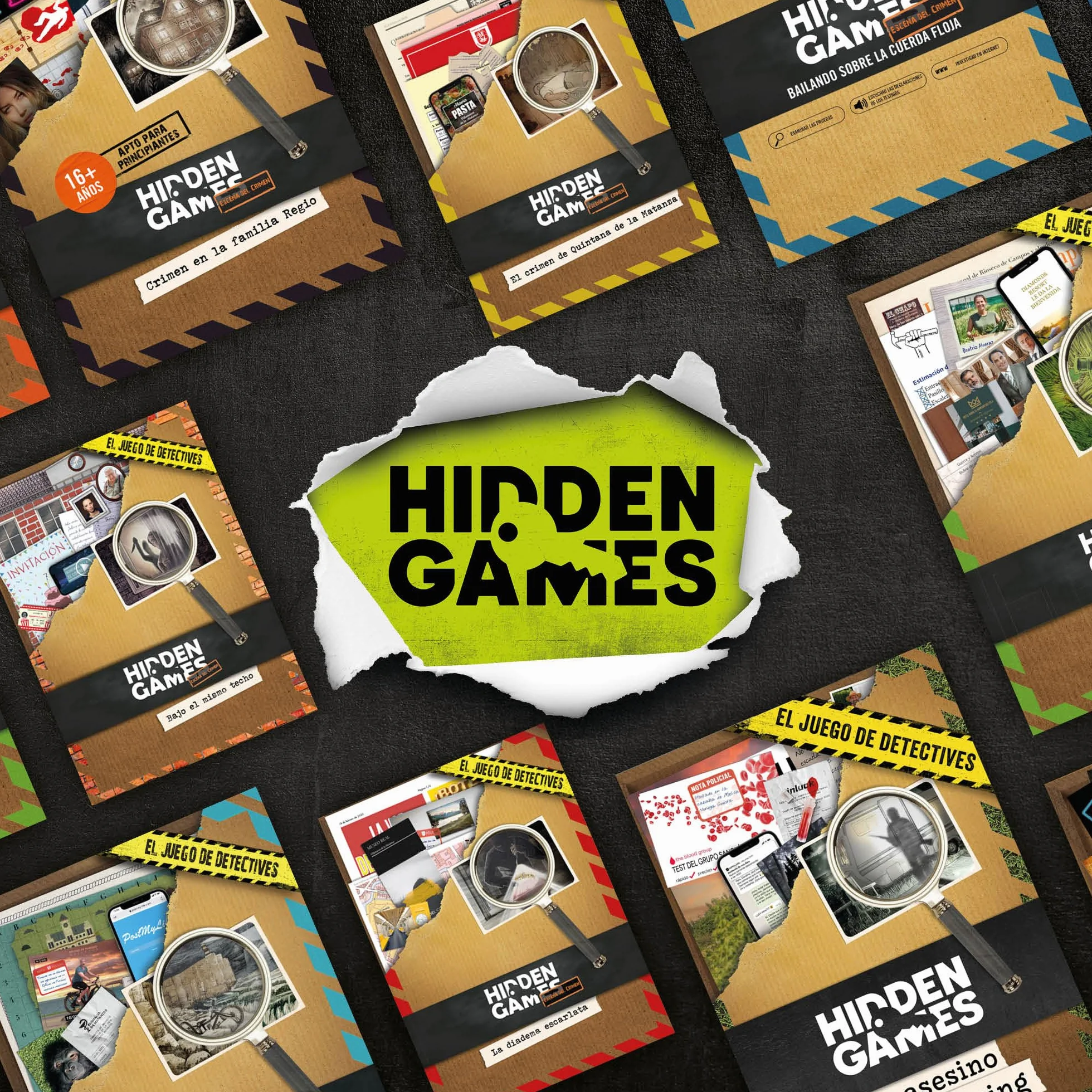Hidden Games Escena del Crimen: Crimen en la Familia Regio, crimenes imperfectos, Exit Juego de Mesa de Misterio y Detectives cooperativo, 1-6 Jugadores, a Partir de 16 años, en español.