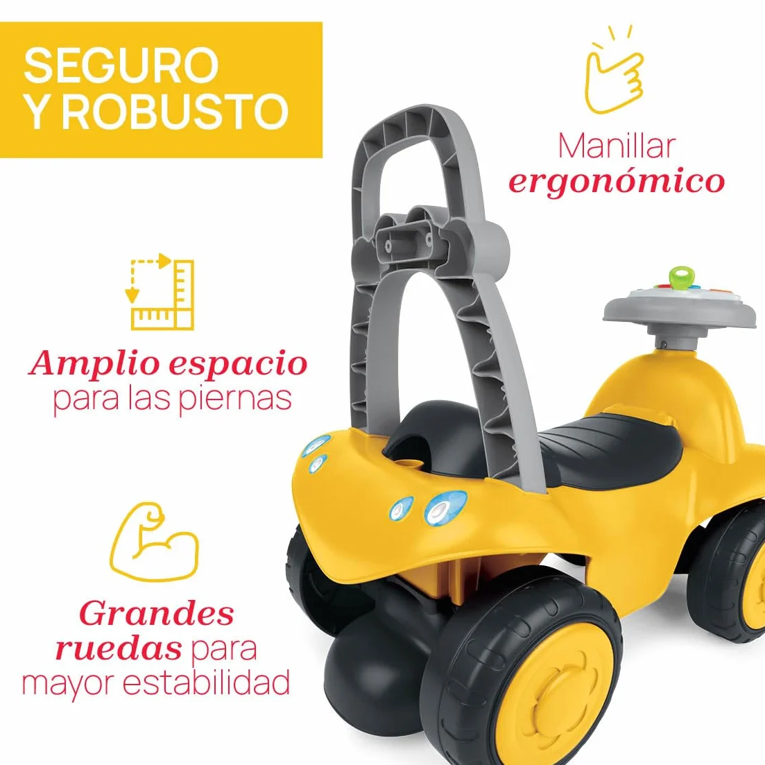 Chicco Andador Correpasillos 2 en 1 Billy El Caminón, Interactivo con Sonidos y Luces, Andador Bebé Primeros Pasos, Juguetes Bebés y Niños De 9 Meses a 3 Años, Amarillo