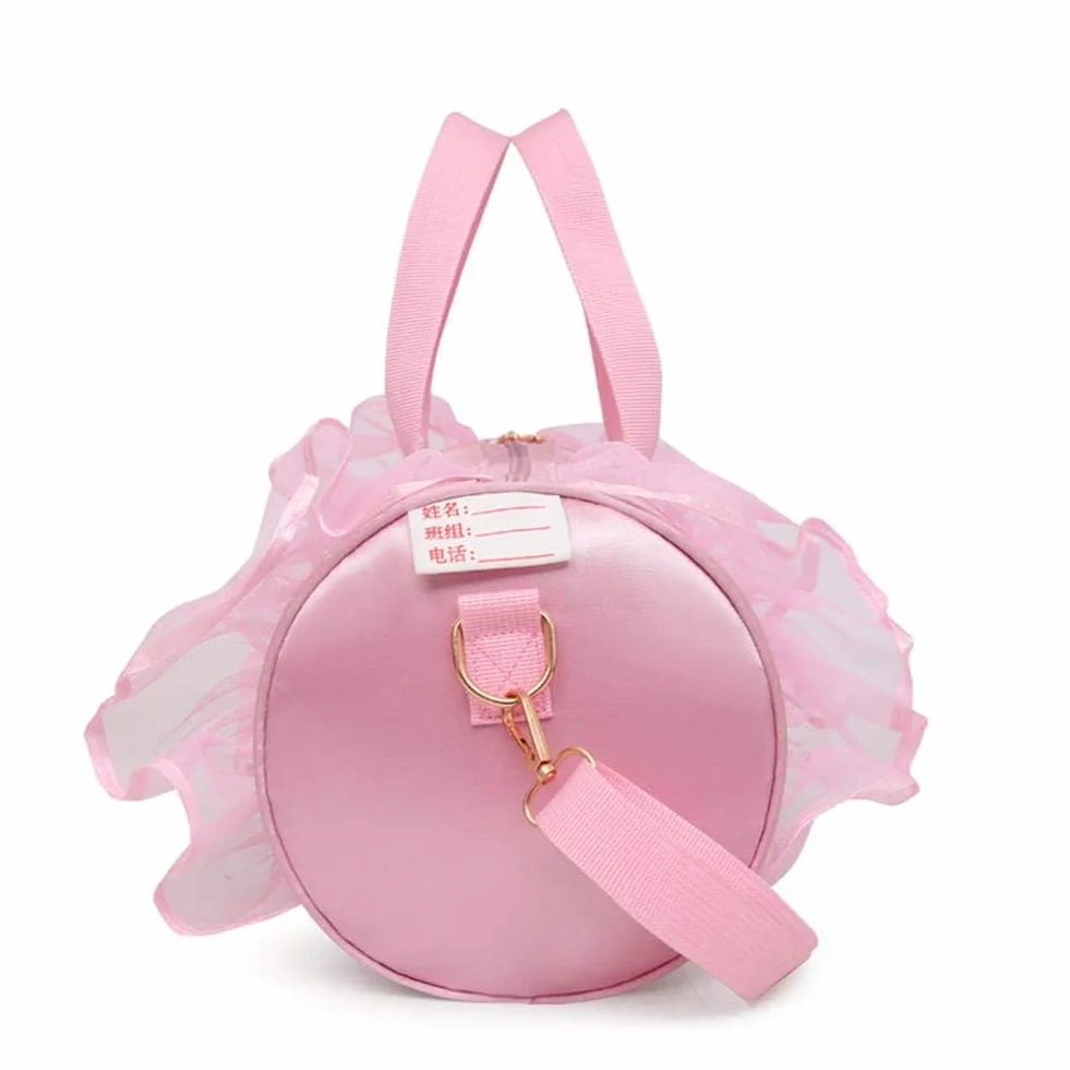 Bolso de baile de ballet para niña, bolso de mano, rosa