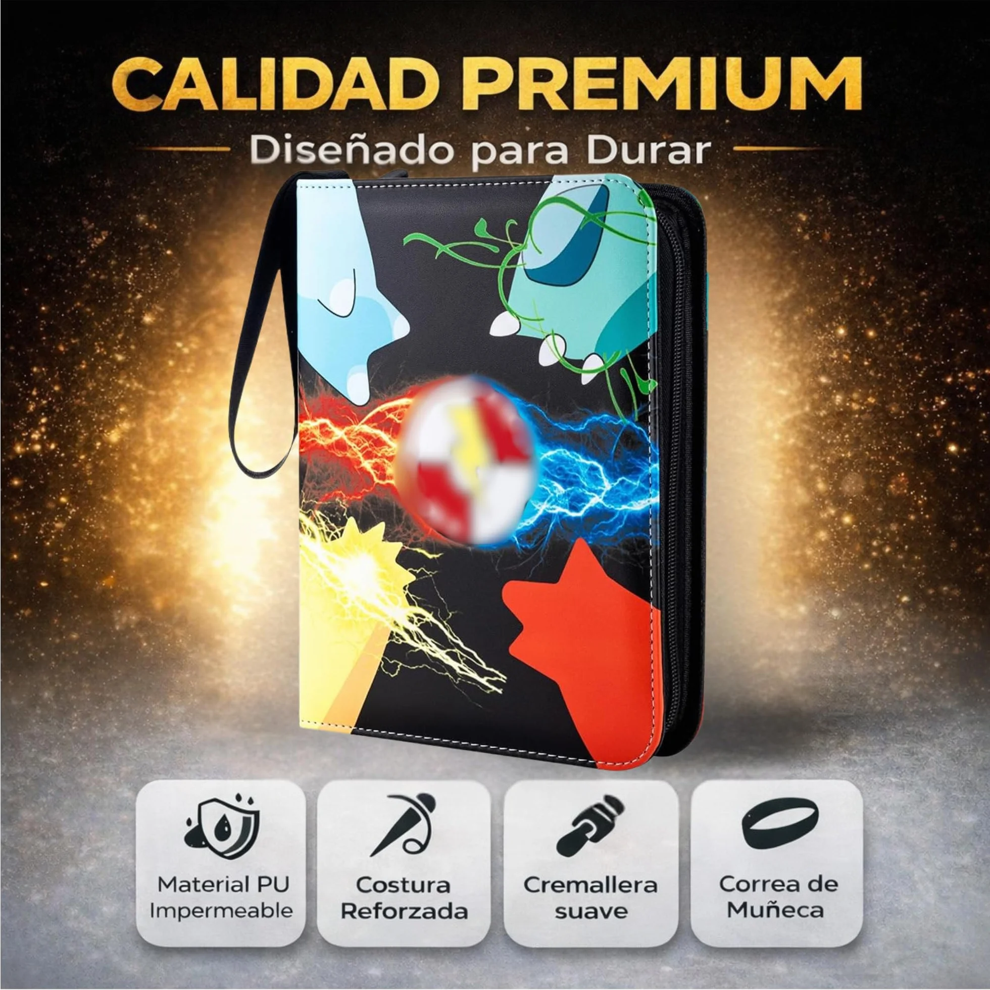 Álbum de Cartas profesional TGC,1080 Cartas,60 Páginas|Fundas Integradas, resistente al agua,acabado PREMUIM |Card Binder Profesional de coleccionista de Alta Capacidad,carpeta de tarjetas,archivador