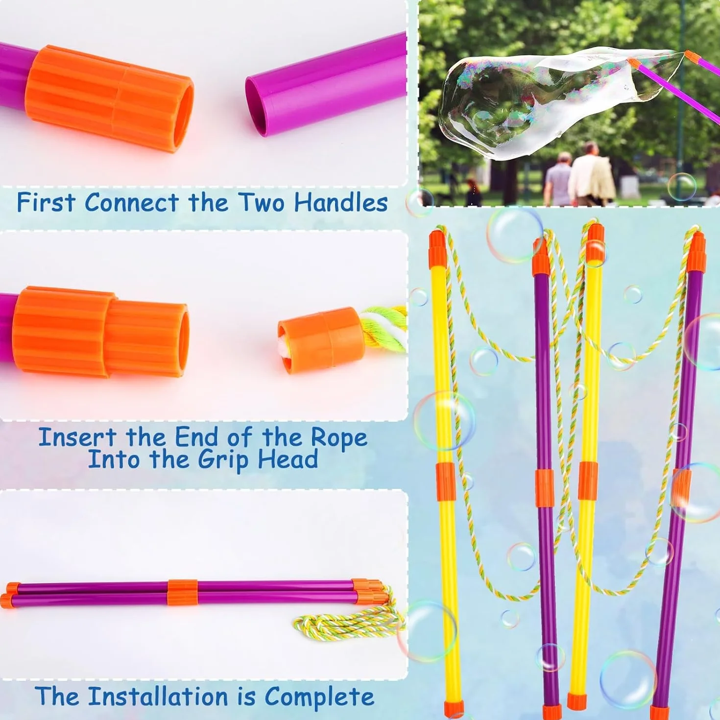Kit de Pompas de Jabon, 28 Piezas Varita de Burbujas Juego de Pompas Gigantes de Jabón para Niños, Maquina de Burbujas para Juegos al Aire Libre para Niños, Playa, Picnic, Fiestas, Cumpleaños