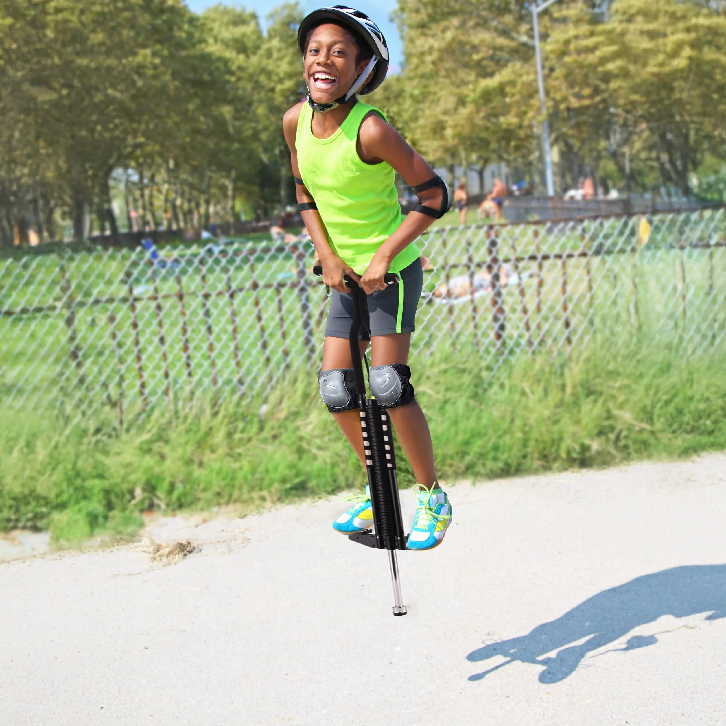 Relaxdays Pogo Stick Infantil Saltador Acolchado Antideslizante 103x29x6 cm