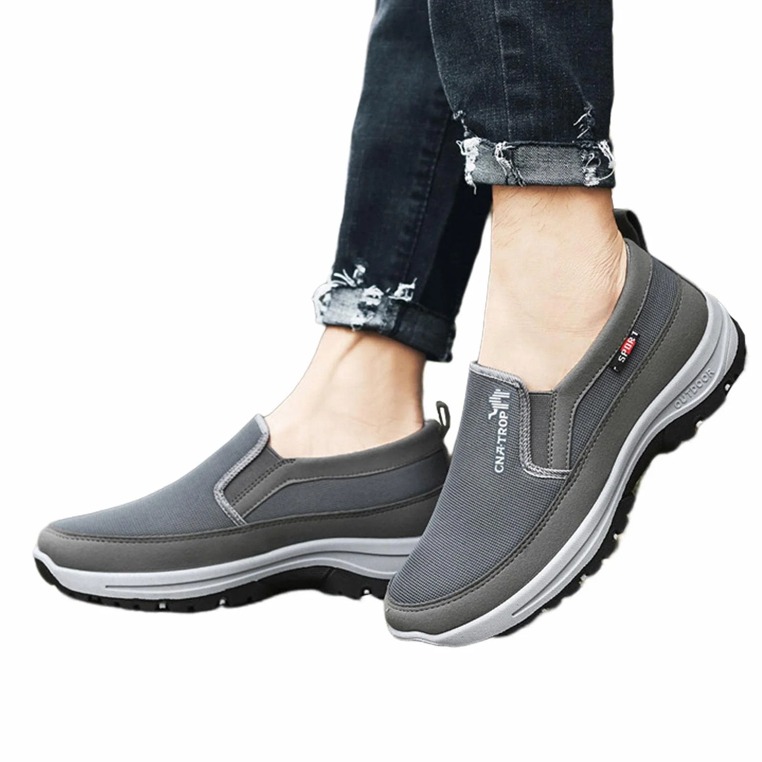 Zapatos ortopédicos para Hombres sin Cordones con Soporte para el Arco Antideslizantes de Goma Casuales