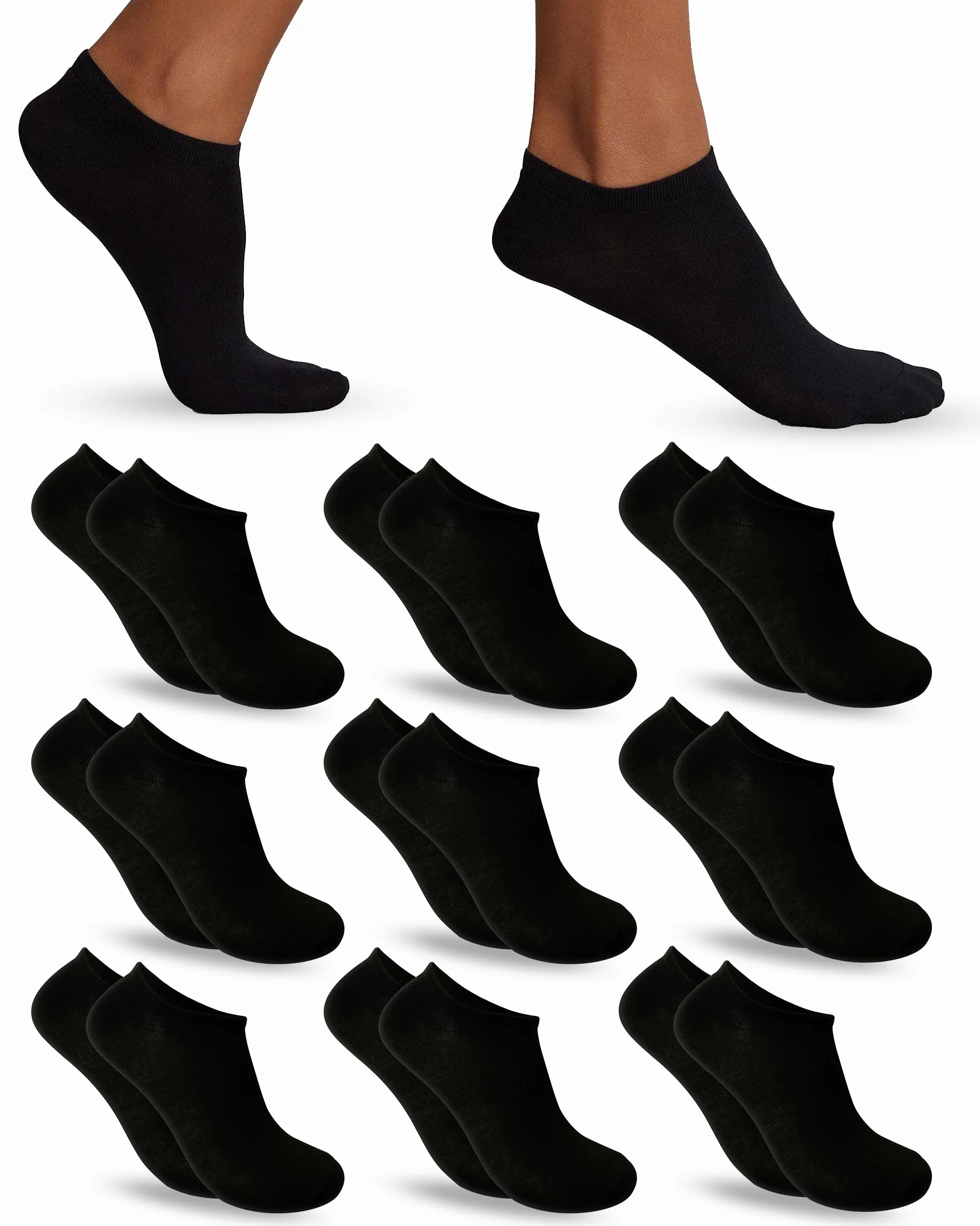 Calcetines Cortos Unisex Algodón 200 Hiladas Tobilleros Hombre Mujer