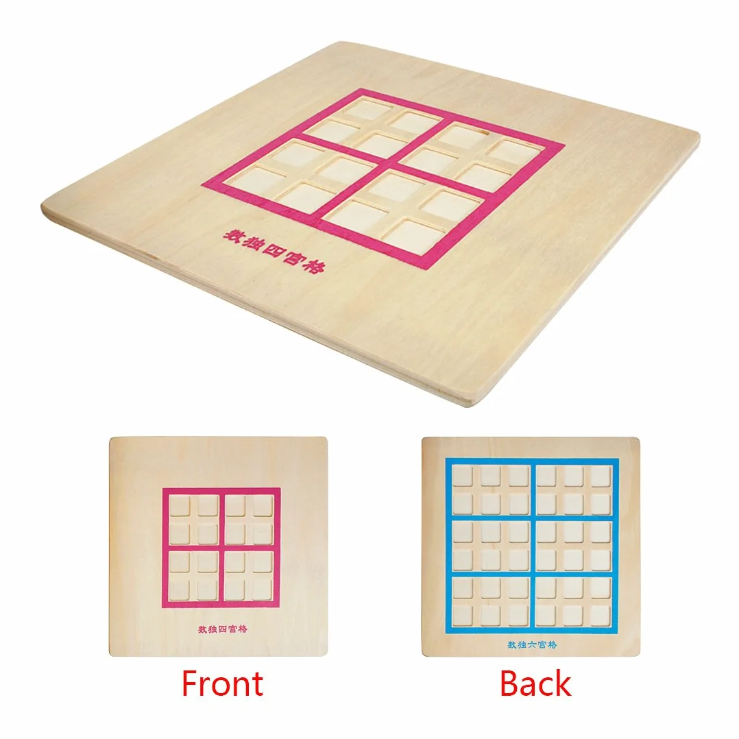 Andux Zone Sudoku Tablero 3-en-1 De Madera Número de Lugar Juguete SD-03 Azul