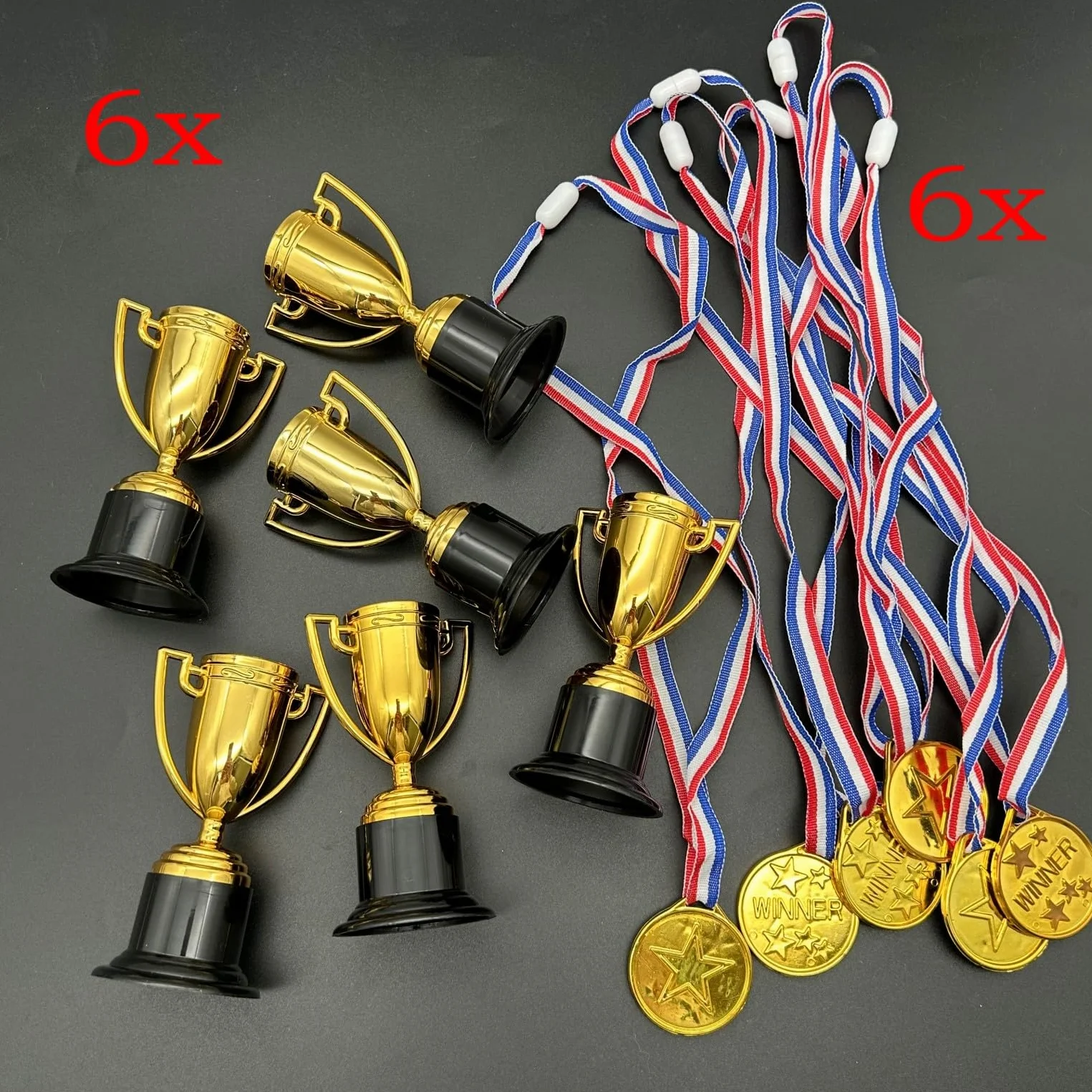 JZK Trophy Cups Copas de Trofeo, Dorado, Talla única