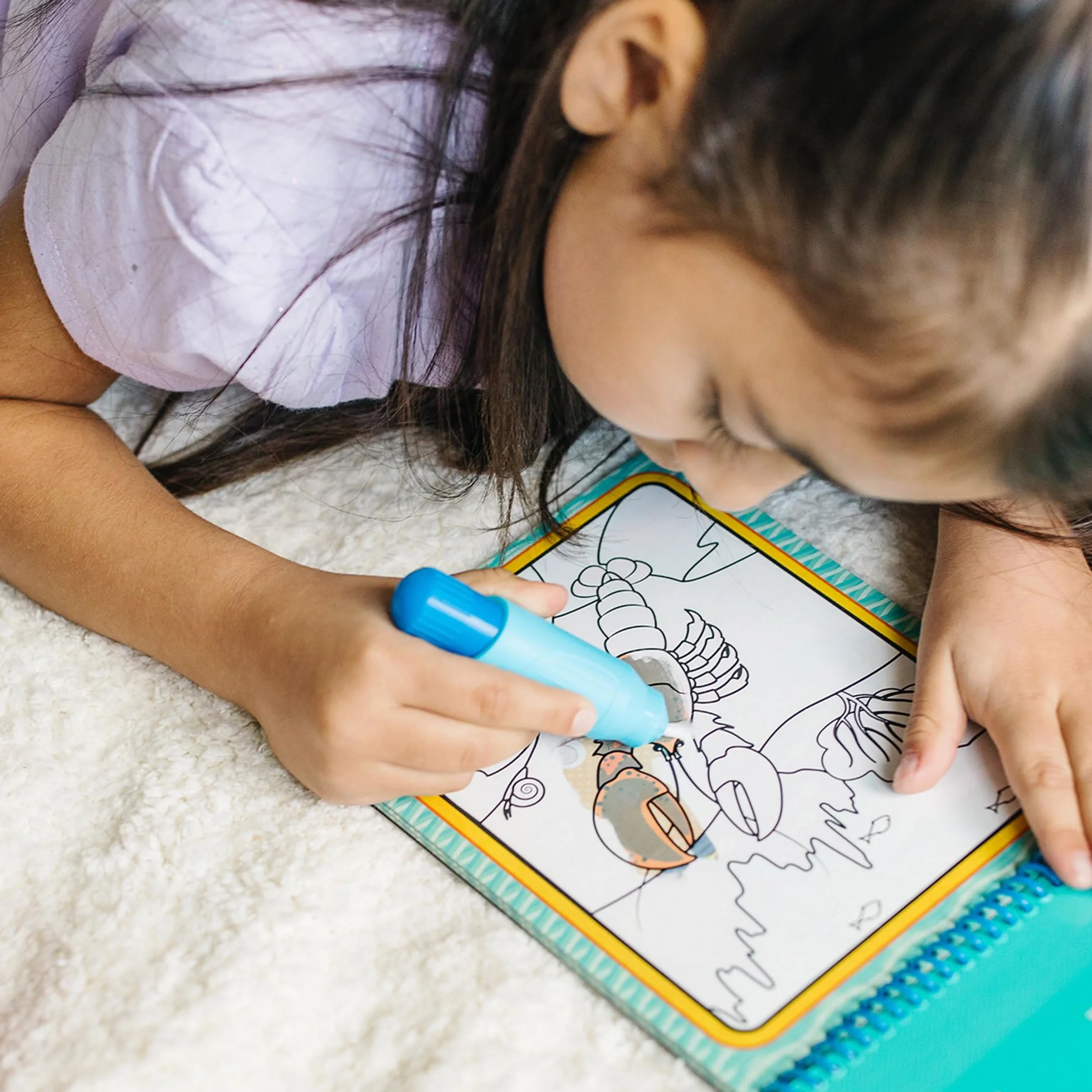 Melissa & Doug - Water Wow! Mundo Submarino: Tablero y Bolígrafo de Agua Reutilizables, 4 Páginas Reutilizables para Pintar con Agua - Manualidades Niños - Regalo Niño 3 años + - Certificados FSC