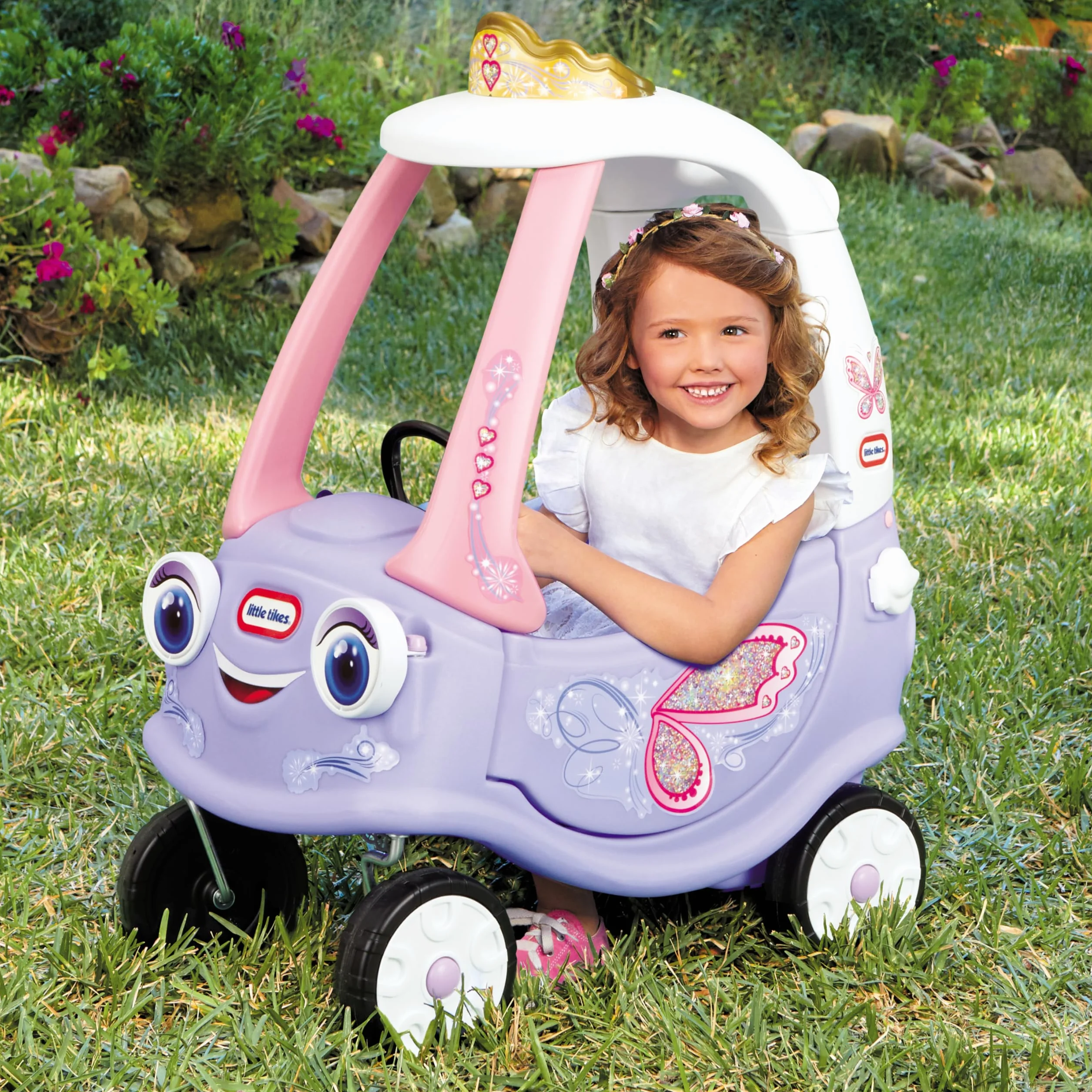 Cozy Coupe - Little Tikes - Fata - Macchinina per bambini - Porte, clacson e pianale da rimuovere - Dai 18 mesi