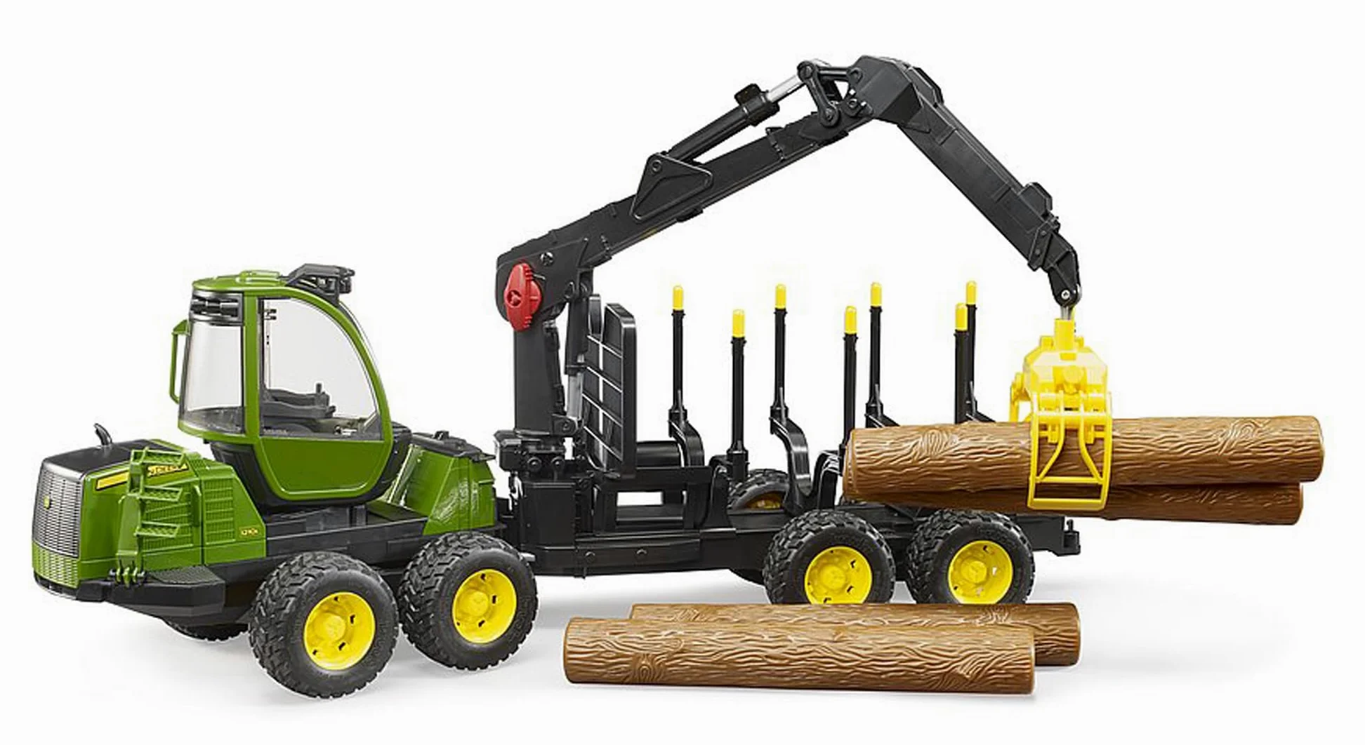 Bruder Forestry John Deere 1210E skidder con pinza para madera modelo de juguete