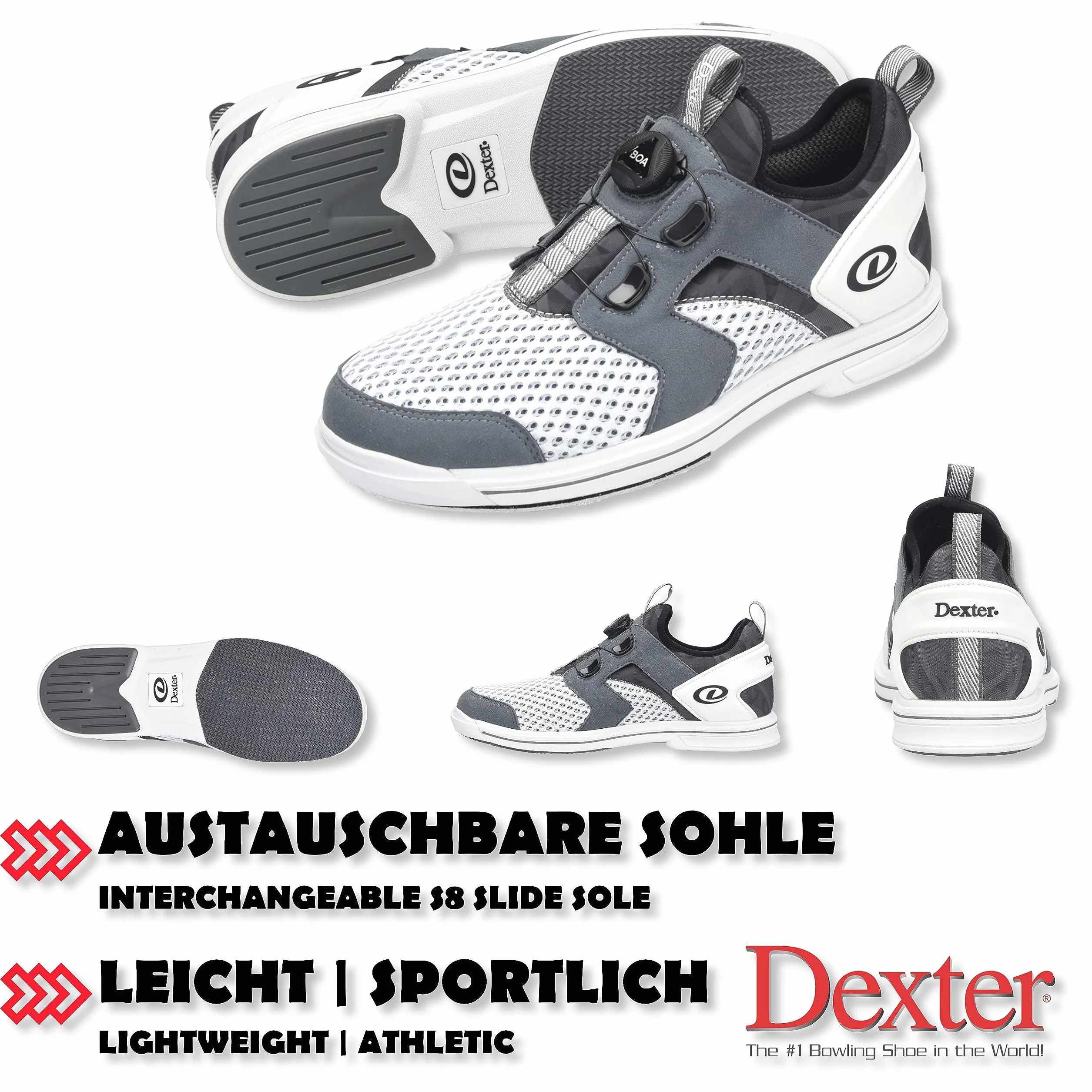 Dexter DexLite Pro BoA Zapatos de Bolos con Suela Intercambiable Mujer Hombre