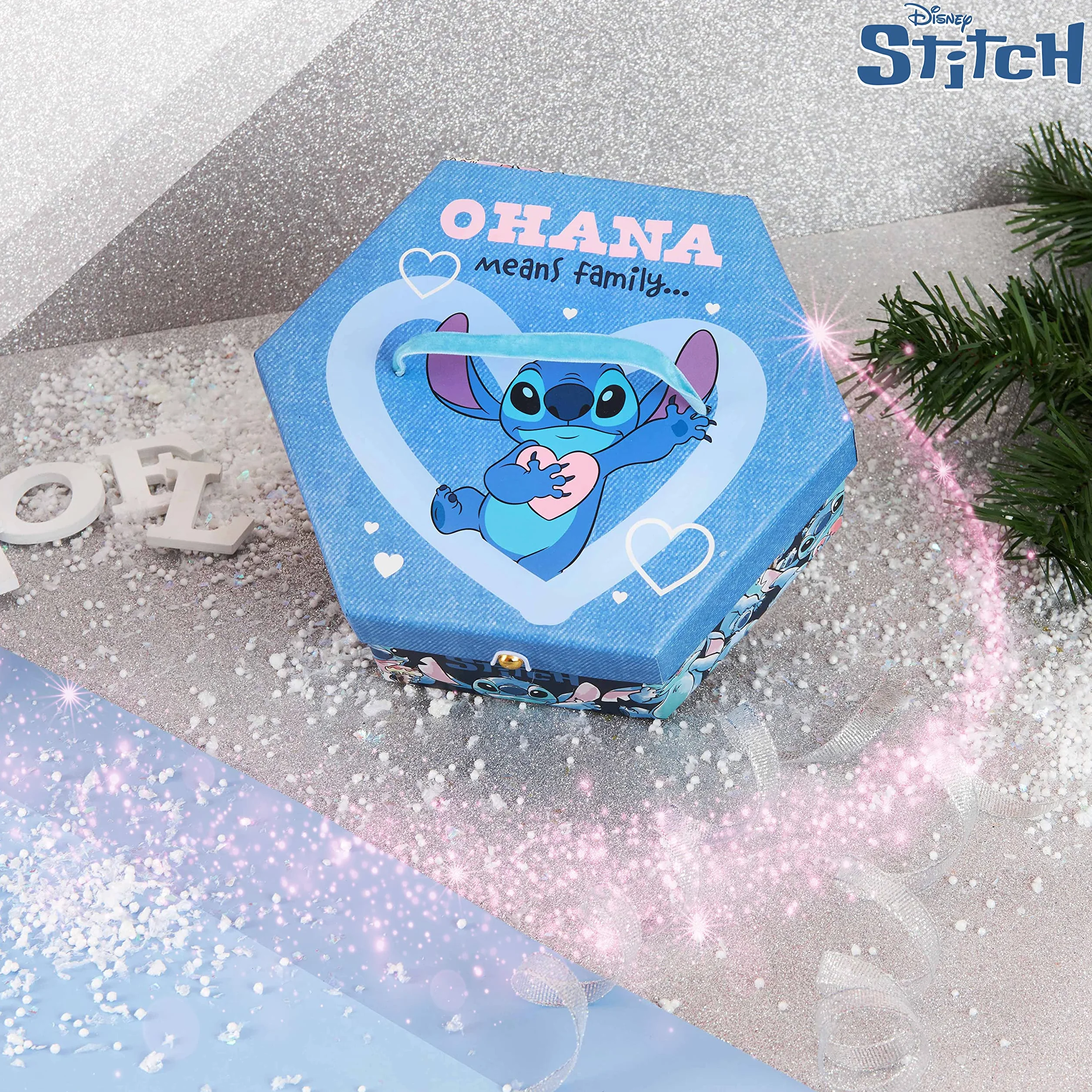 Disney Stitch Calendario Adviento 2025 Niña Adolescente DIY Calendário Cuenta Atrás para Navidad con Bolsillos Vacío o Pulsera Dijes Regalo Niñas (Stitch Joyería)