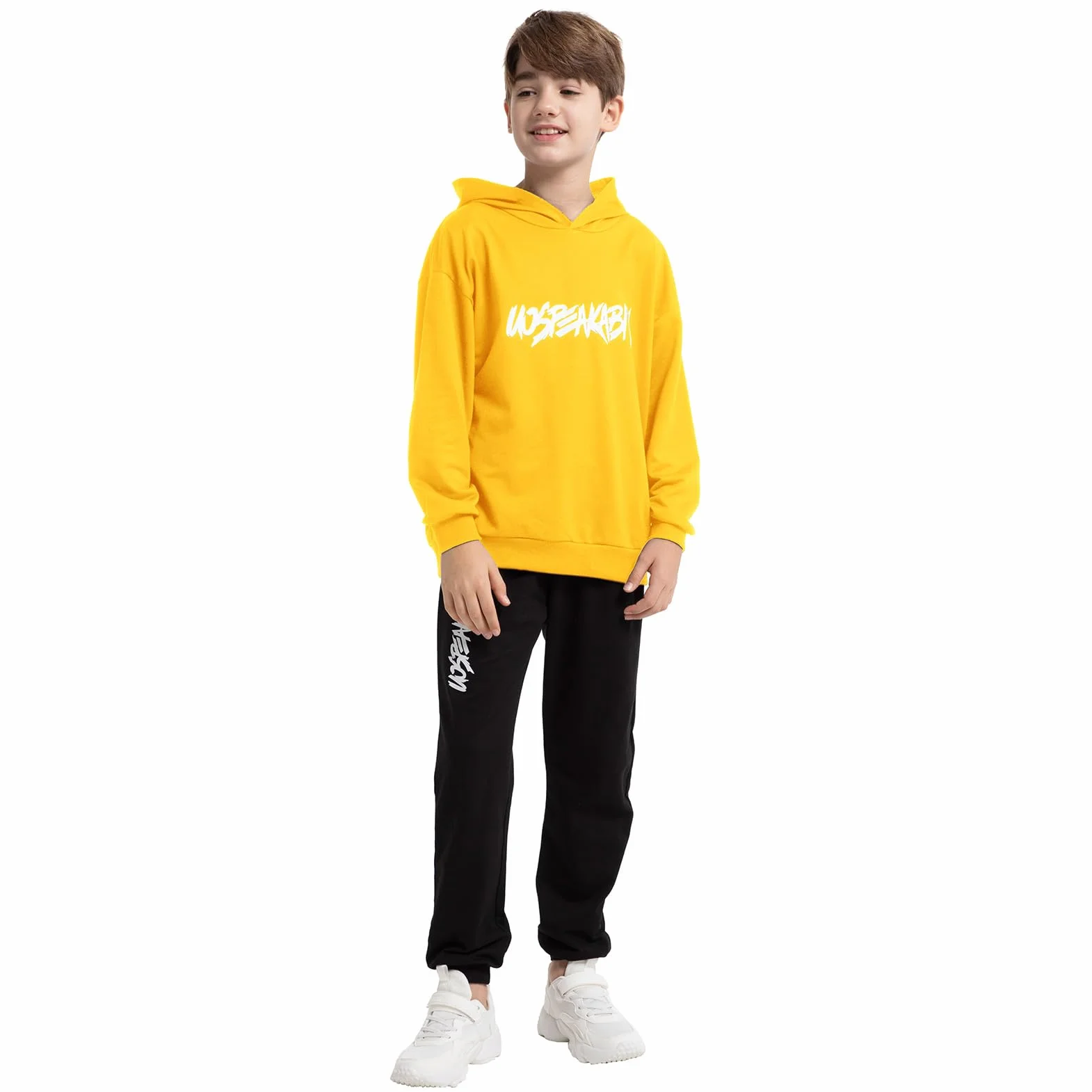 Chándal Niños 2 Piezas Set Sudadera Capucha Pantalones Deportivo Jogging Conjunto Ropa 2-15 años