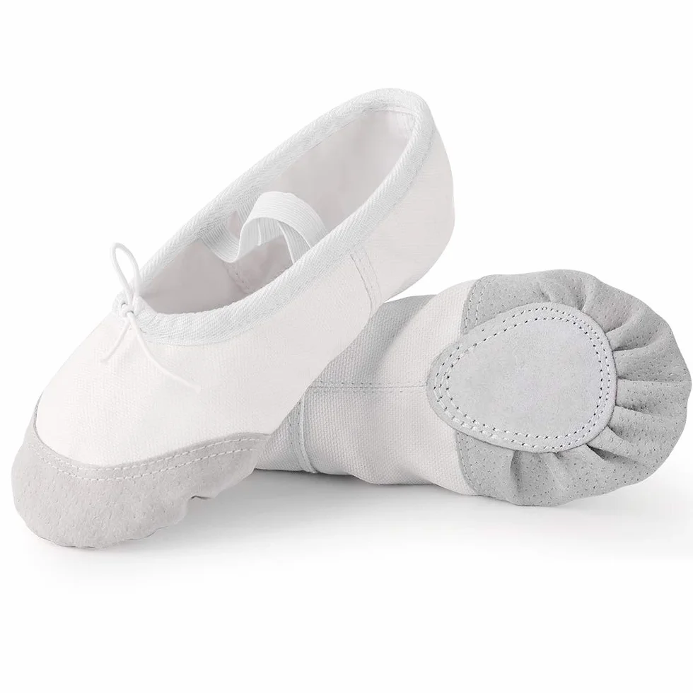 Soudittur Zapatillas de Ballet Suela Partida de Cuero Calzado de Danza Tallas 21-44