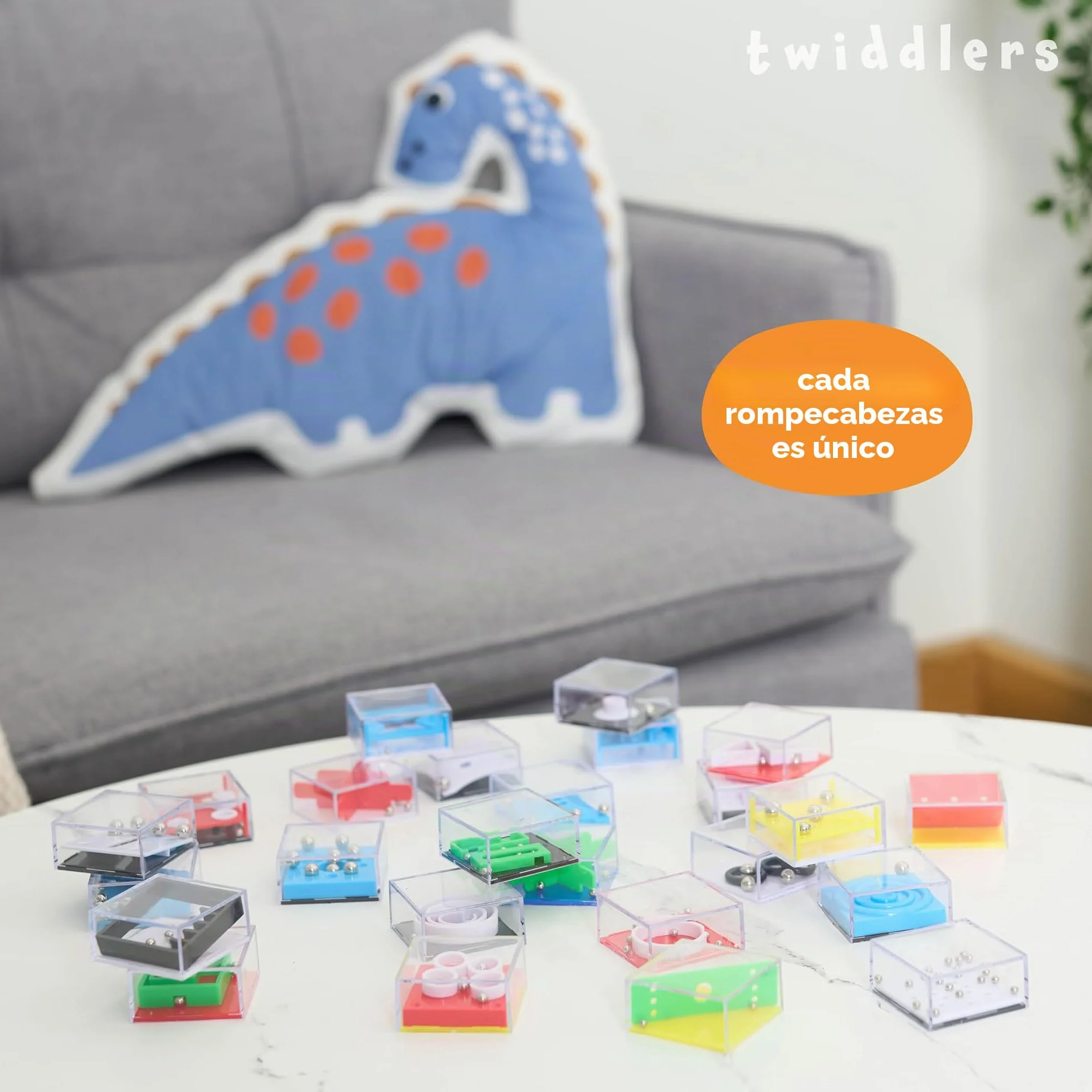 THE TWIDDLERS - 28 Mini Juegos de Rompecabezas para Niños - Rompecabezas en Forma de Cubo Regalar en Fiestas de Cumpleaños y Regalos Comunion para Invitados