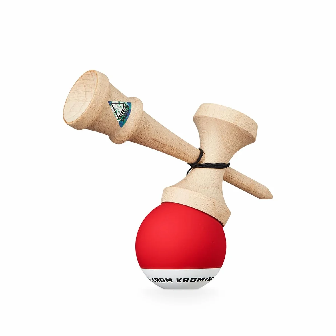KROM Juguete Kendama – Pop Rojo – Resistente y Duradero – Mejora Tus Habilidades Cognitivas – Mejora el Balance, los Reflejos y la Creatividad – Kendama Modelo Pro Hecho para Principiantes y Expertos