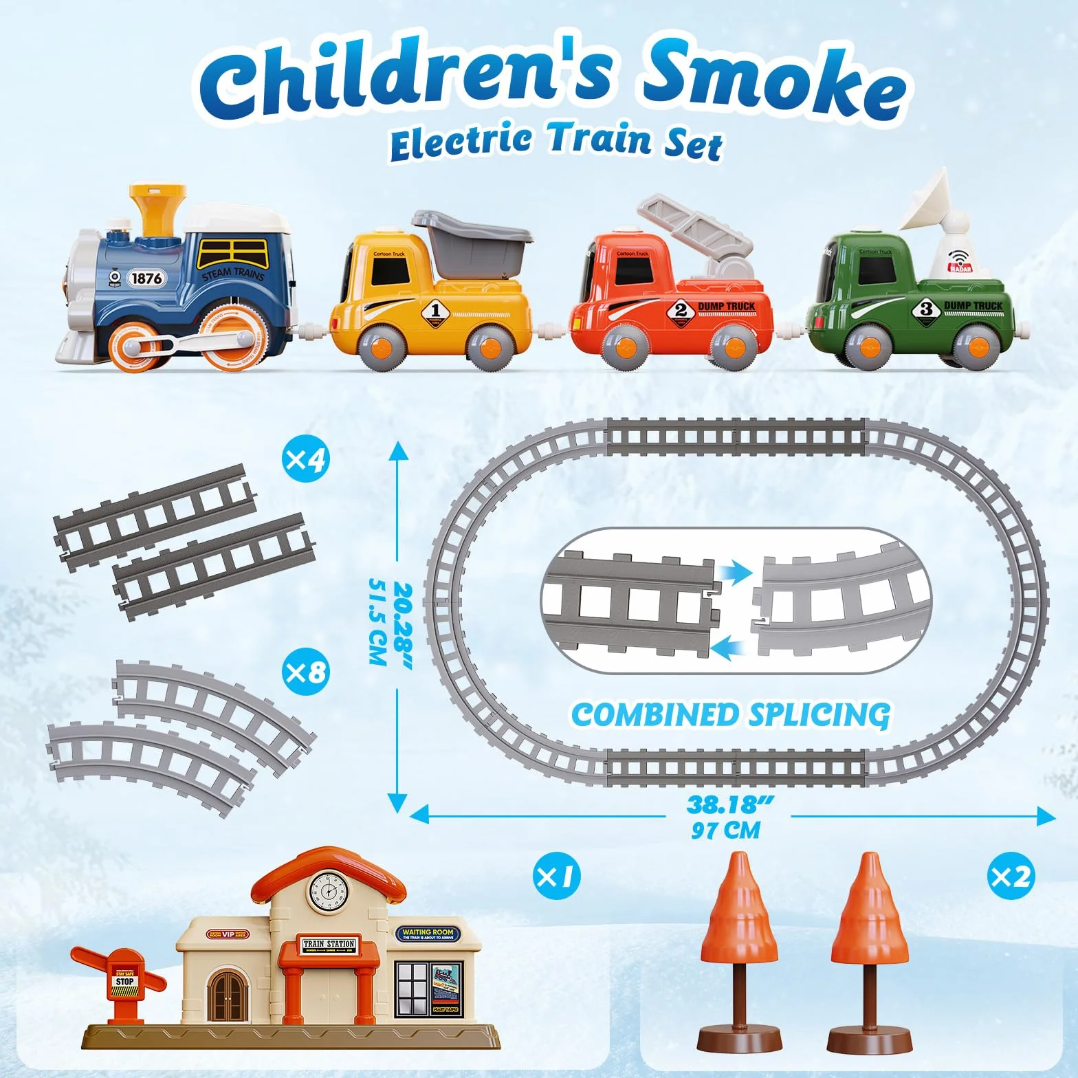 Juego de Trenes de Juguete para niños 3-6 años