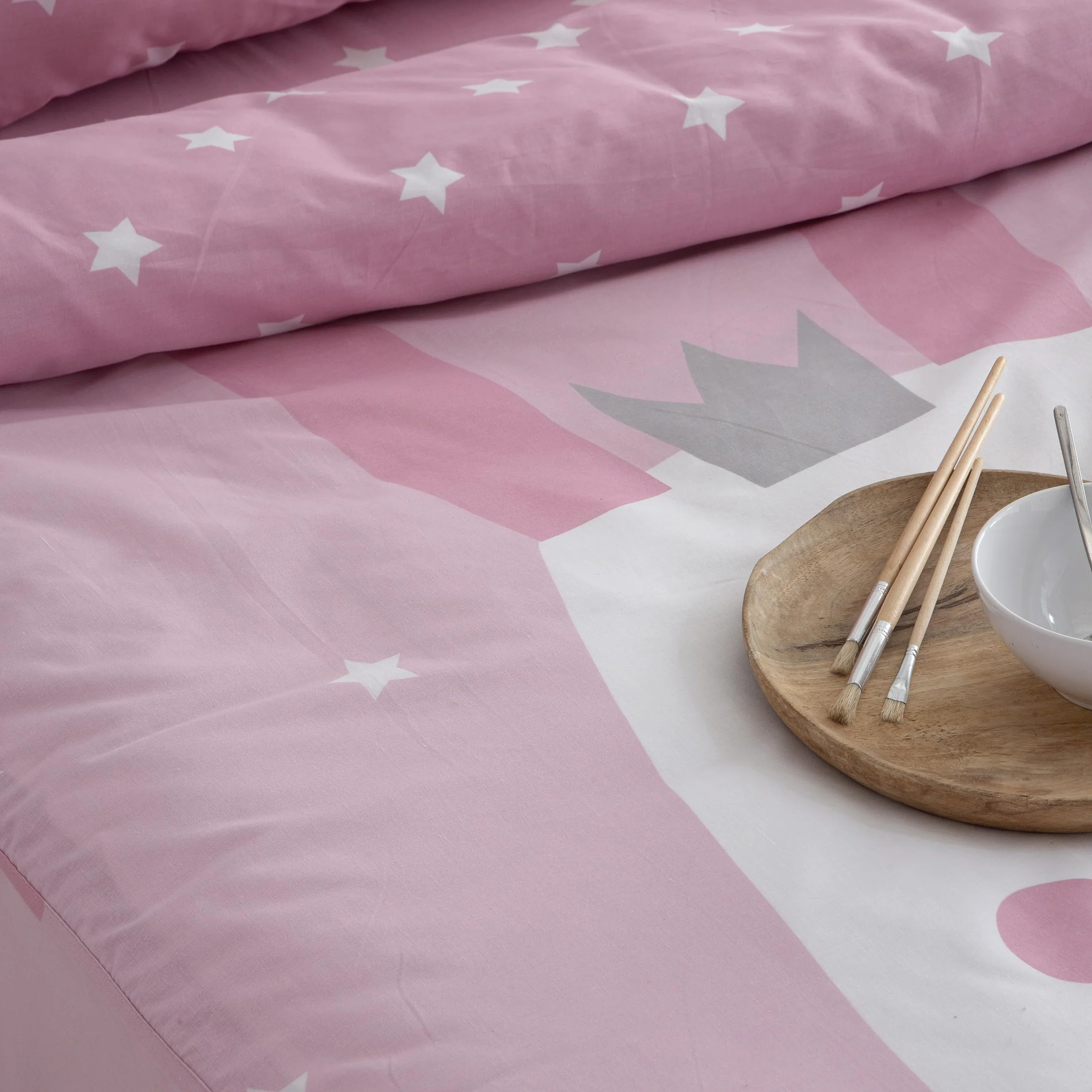 Saco nordico Infantil SIN Relleno KATUA Cama 90 x 190/200. Saco Unido a la Bajera con Cremallera en Forma de L SIN Relleno nórdico. Color Salmon