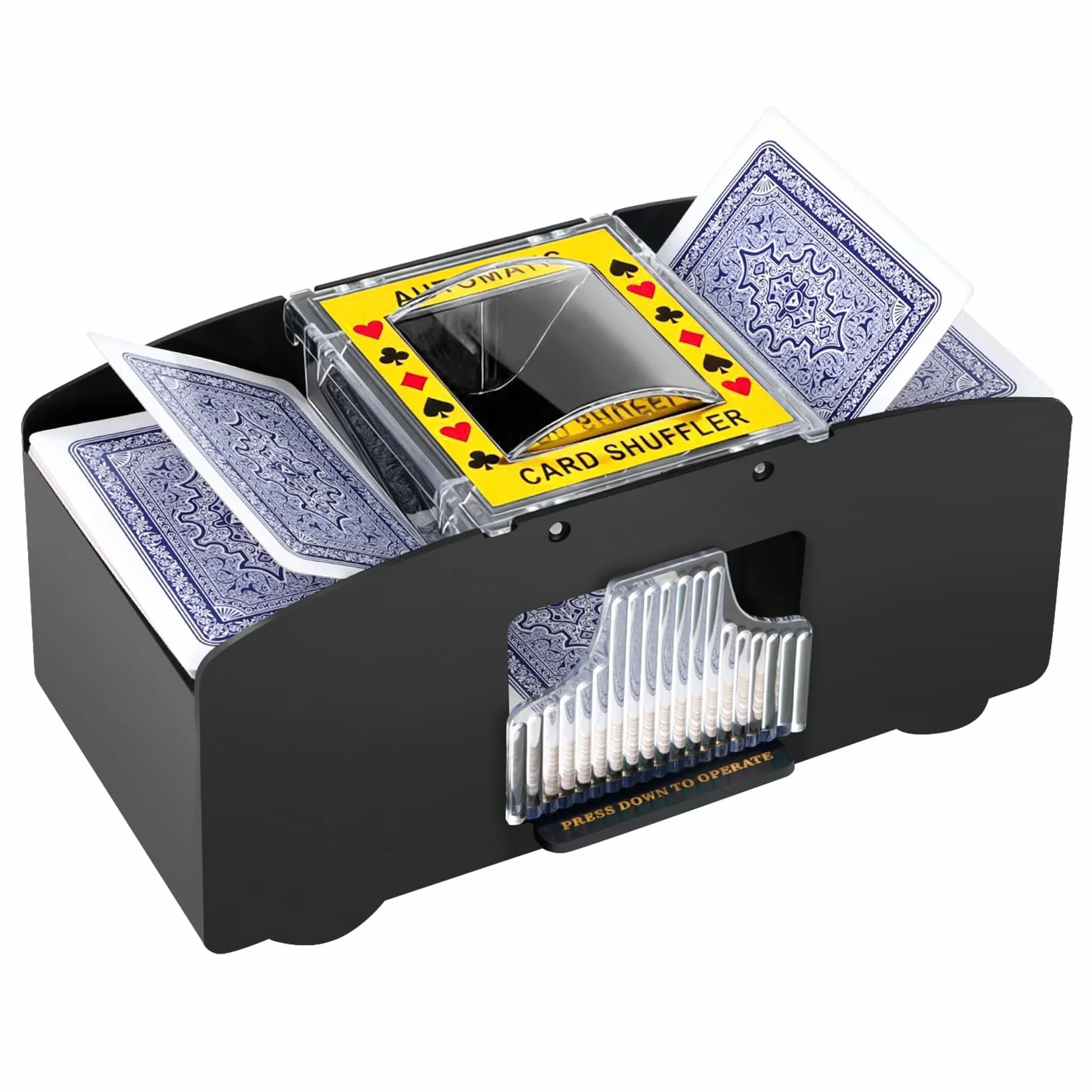 Barajador Automático de Cartas, Máquina Mezcladora de Cartas Eléctrica 2 Mazos para UNO, póquer, Texas Hold'em, Canasta, Blackjack
