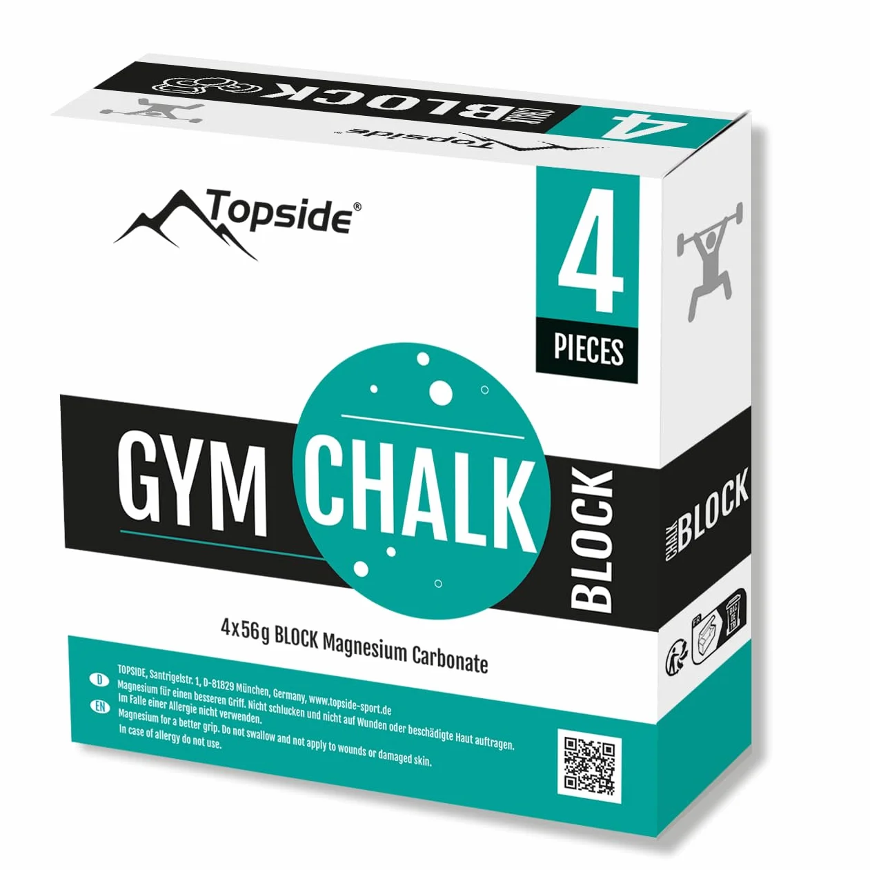 TOPSIDE Bloque de Magnesio 4 u 8 Bloques 56g para Entrenamientos de Agarre