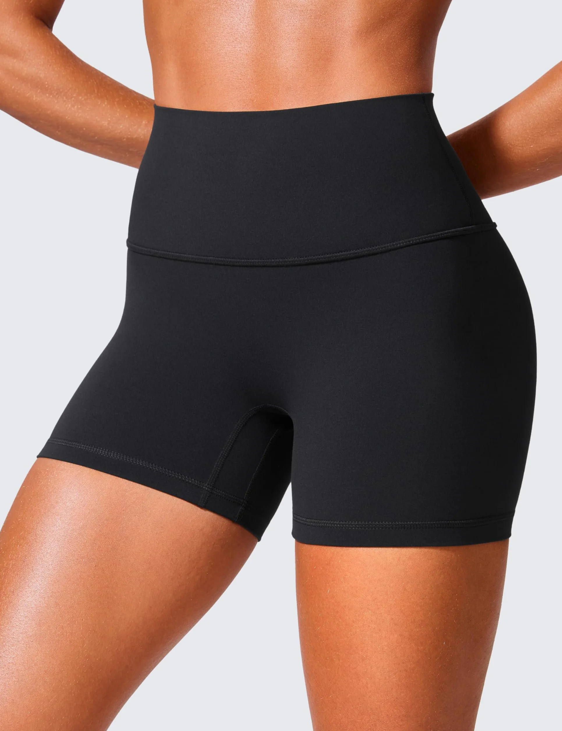 CRZ YOGA Mujeres Butterlift Shorts Levantamiento Glúteos 10/15cm Sin Costura Frontal Cintura Alta