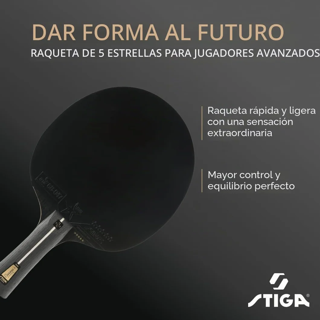 STIGA Pro Carbon Table Tennis Bat ITTF Approved Touch Carbon Technology Black/Red