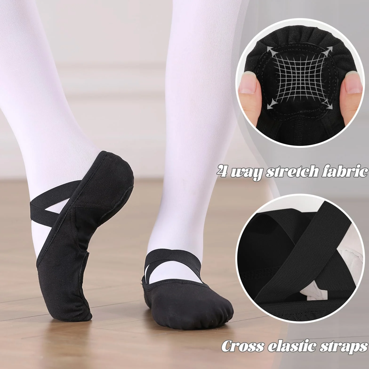 Bezioner Zapatillas Ballet Niña Elásticos Suela Partida Zapatos Baile Mujer