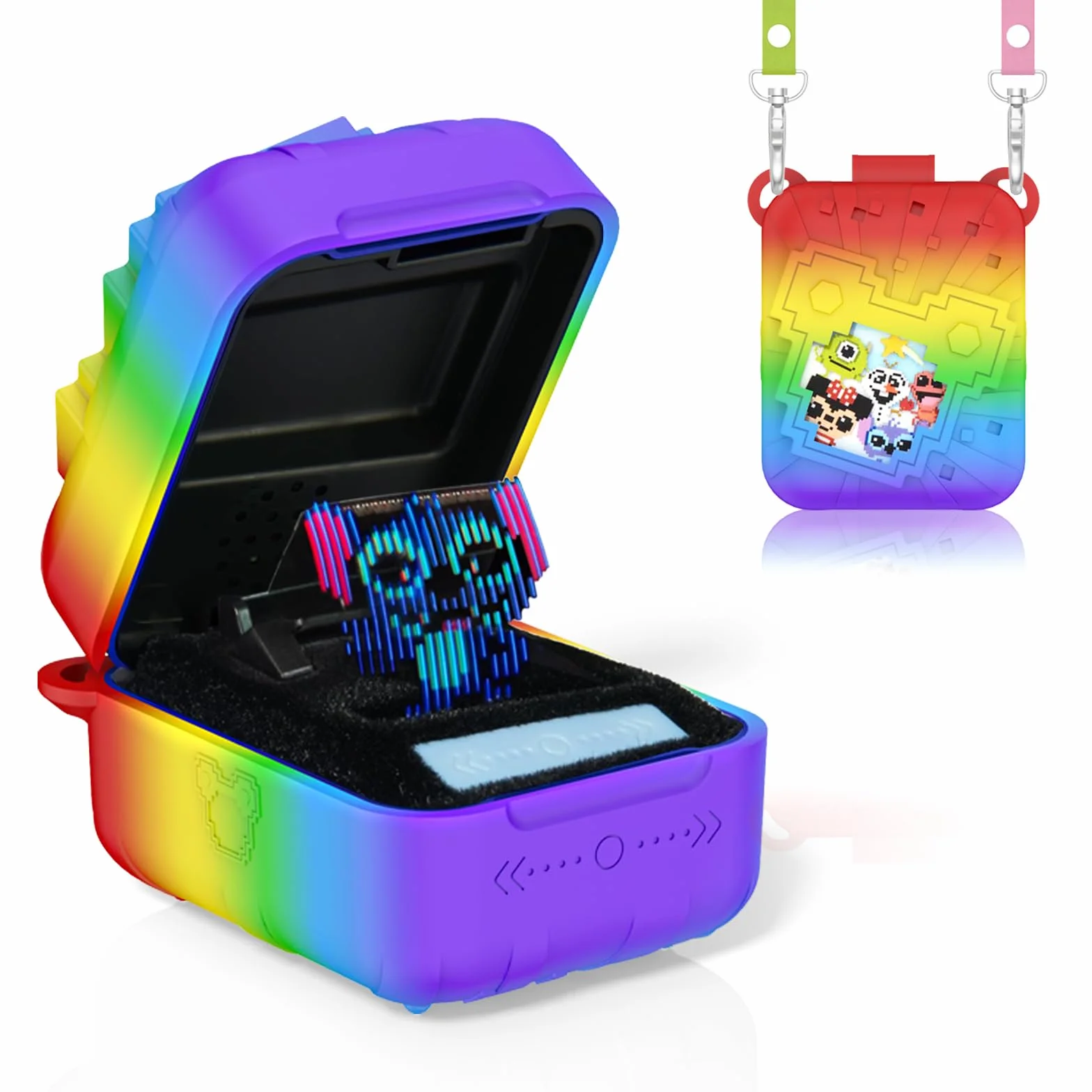 Funda de silicona para Bitzee Disney Interactive Toy – Anticaída, con correa y duradera, apta para Bitzee Disney Interactive Toy (color rojo)