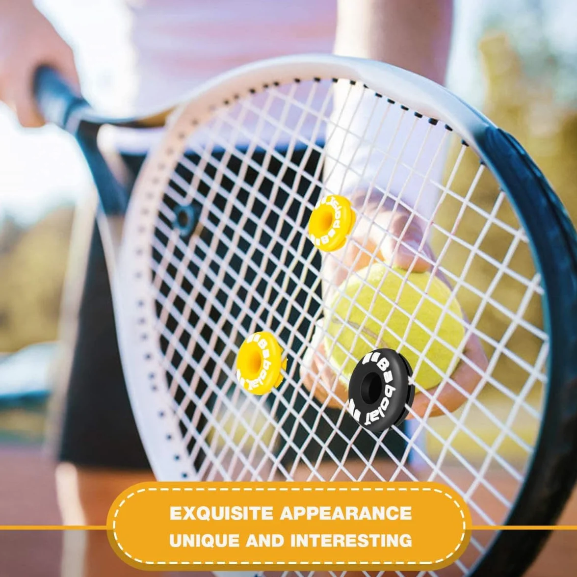 Amortiguador de Vibración para Raqueta de Tenis 8 Piezas Goma Suave Absorbedor de Impacto