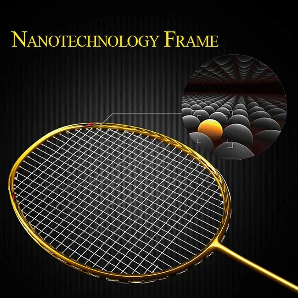 Senston N80 Grafito Raqueta de Bádminton Carbono Fibra con Bolsa