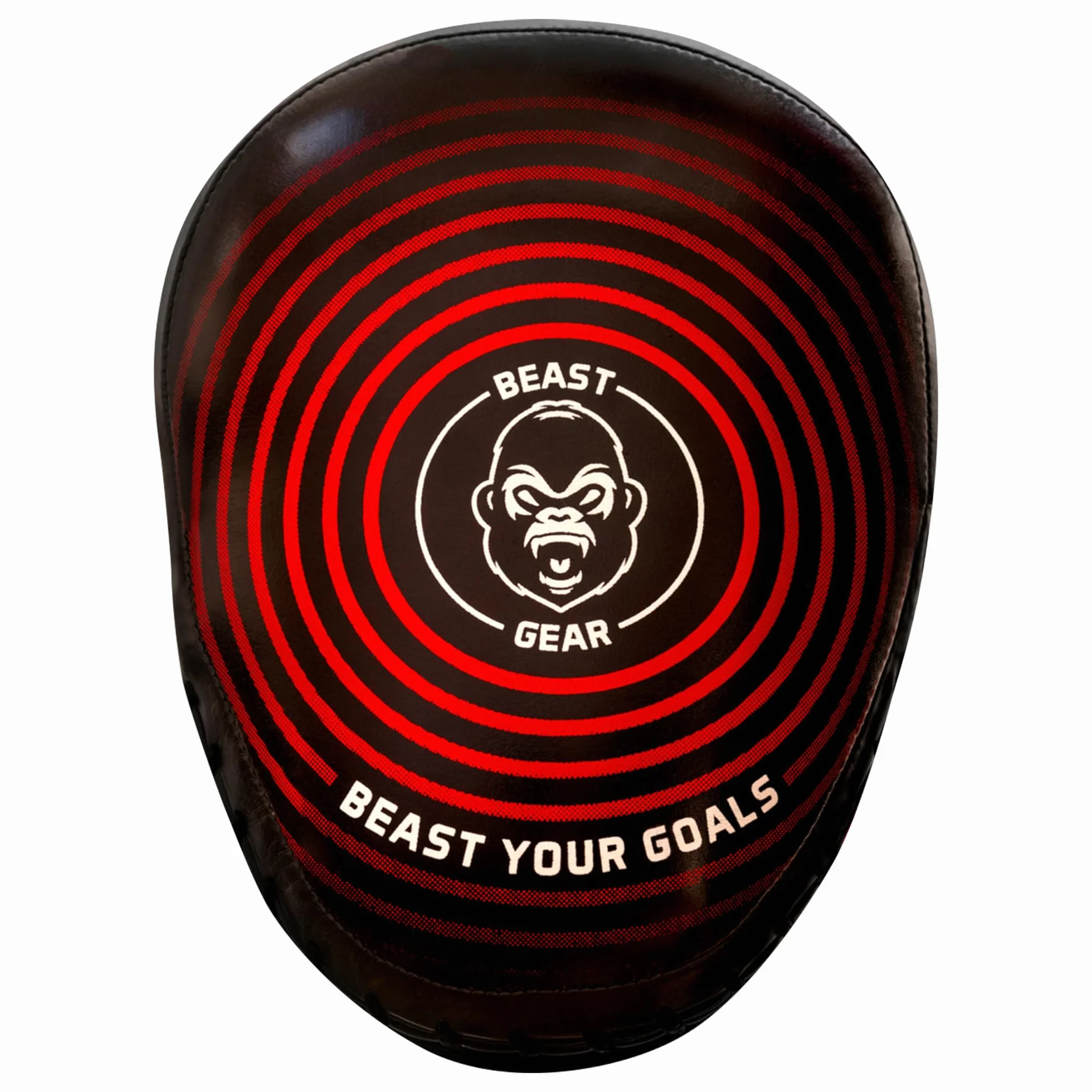 Beast Gear Almohadillas de boxeo de piel de vaca auténtica, diseño curvado con soporte de muñeca para MMA, Kickboxing y Muay Thai
