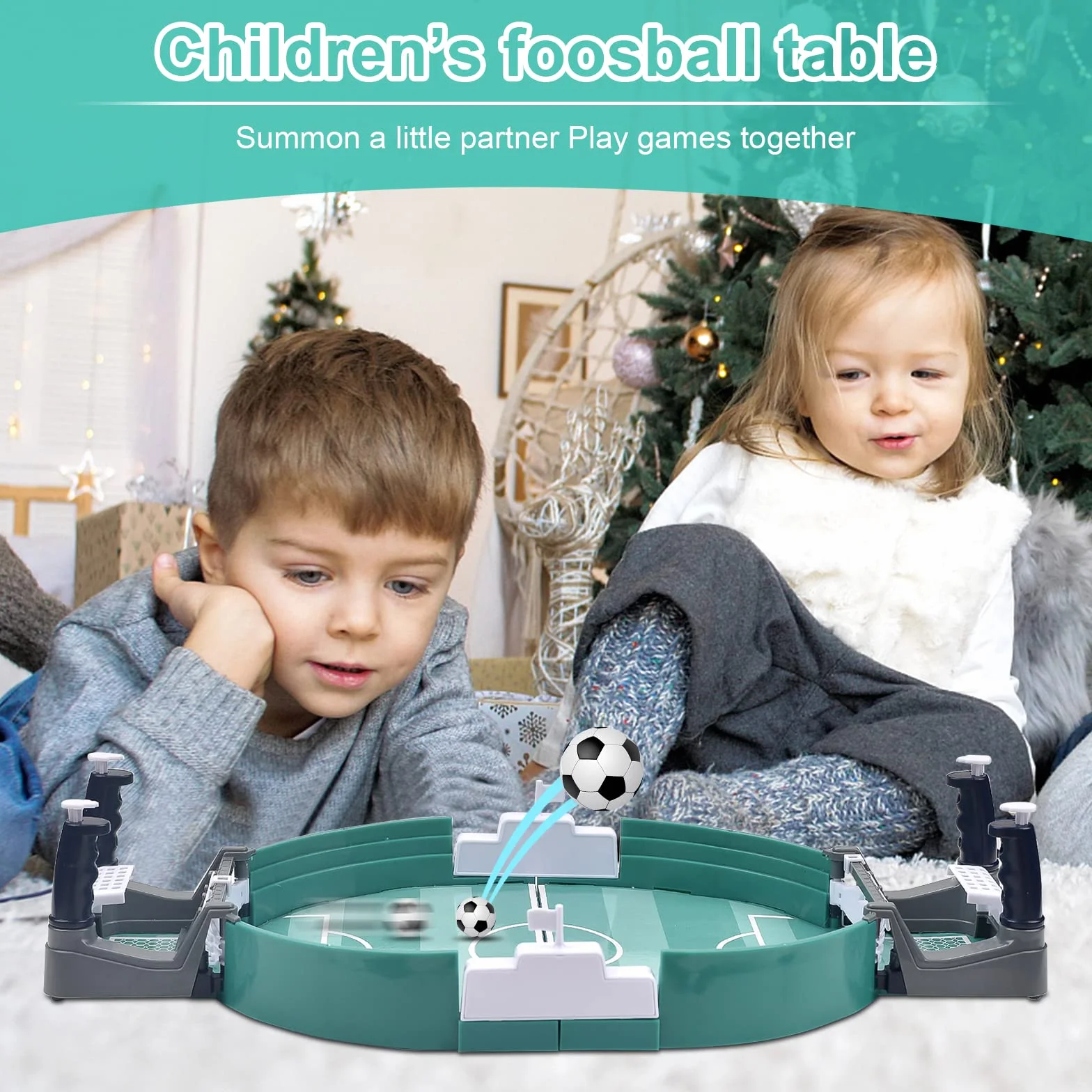 Vibbang Futbolines para Niños, Mini Futbolin Juegos de Futbol con 6 Futbol, Juego de Mesa de Fútbol, Mini Juego de Futbolín de Fiesta, Juegos Familiares, Interactivos para Padres e Hijos
