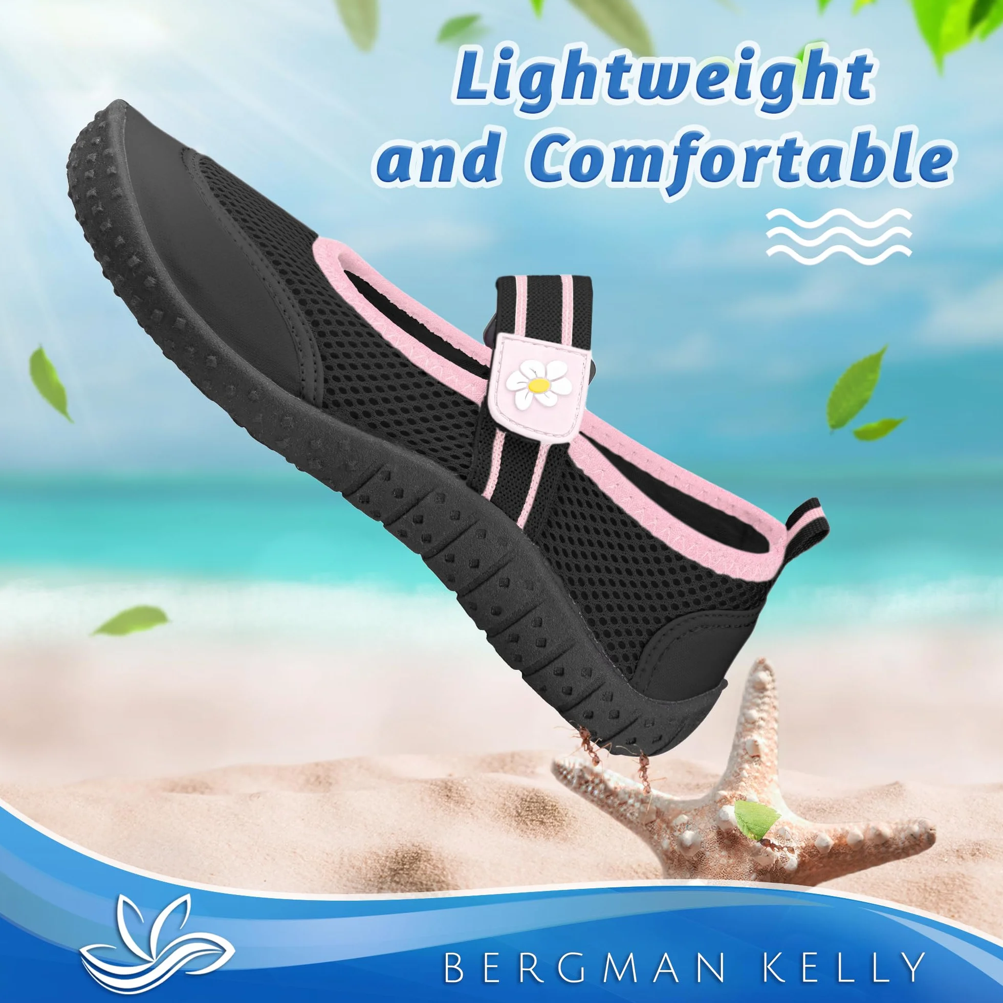 BERGMAN KELLY Zapatos de Agua para niños pequeños Varios tamaños Calcetines de Agua para niñas Zapatos de Playa