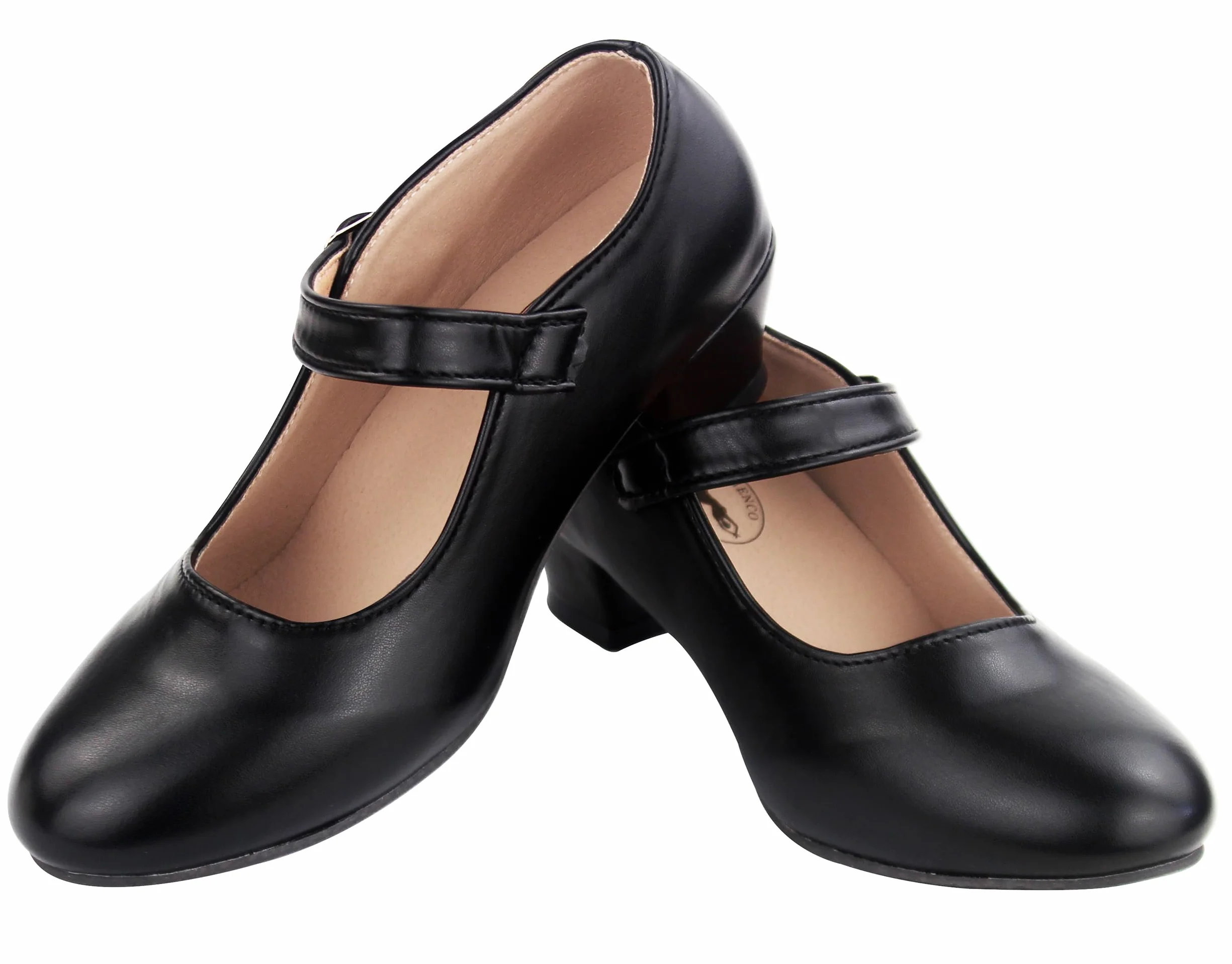 Zapatos Flamenco para Niña de Danza, Calzado de Baile Sevillana, Tacones con Cuña Cómodos
