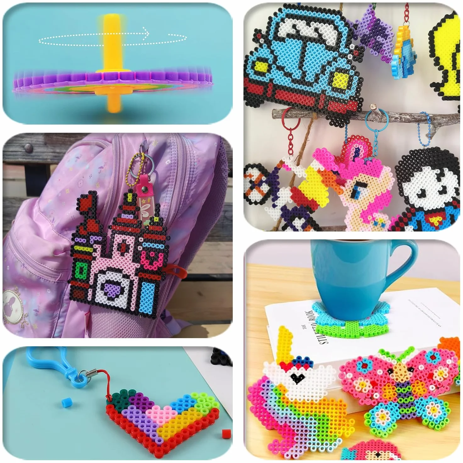 vytung Cuentas Para Planchar, 13000 Pcs 5 mm de Abalorios Cuentas,220 modelos, Plásticos Beads Kit Completo con Papel de Planchado, Plantilla DIY Manualidad para Fiesta ​Cumpleaños Niños
