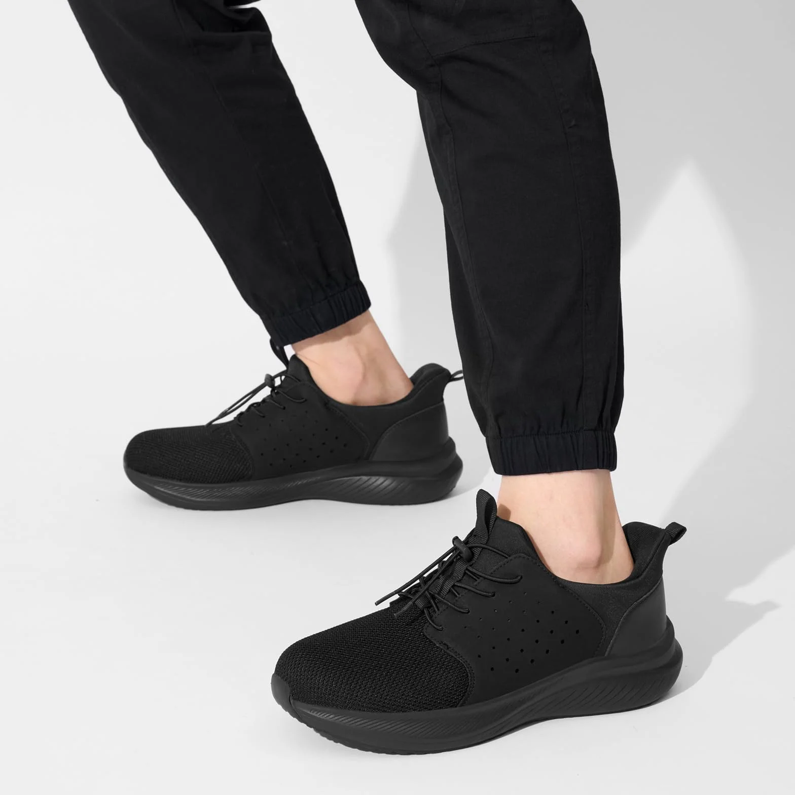 HEEZ Zapatillas de Deporte Slip On Running Hombre Ligeros Transpirables Caminar Bambas Casual Gimnasio Sneakers