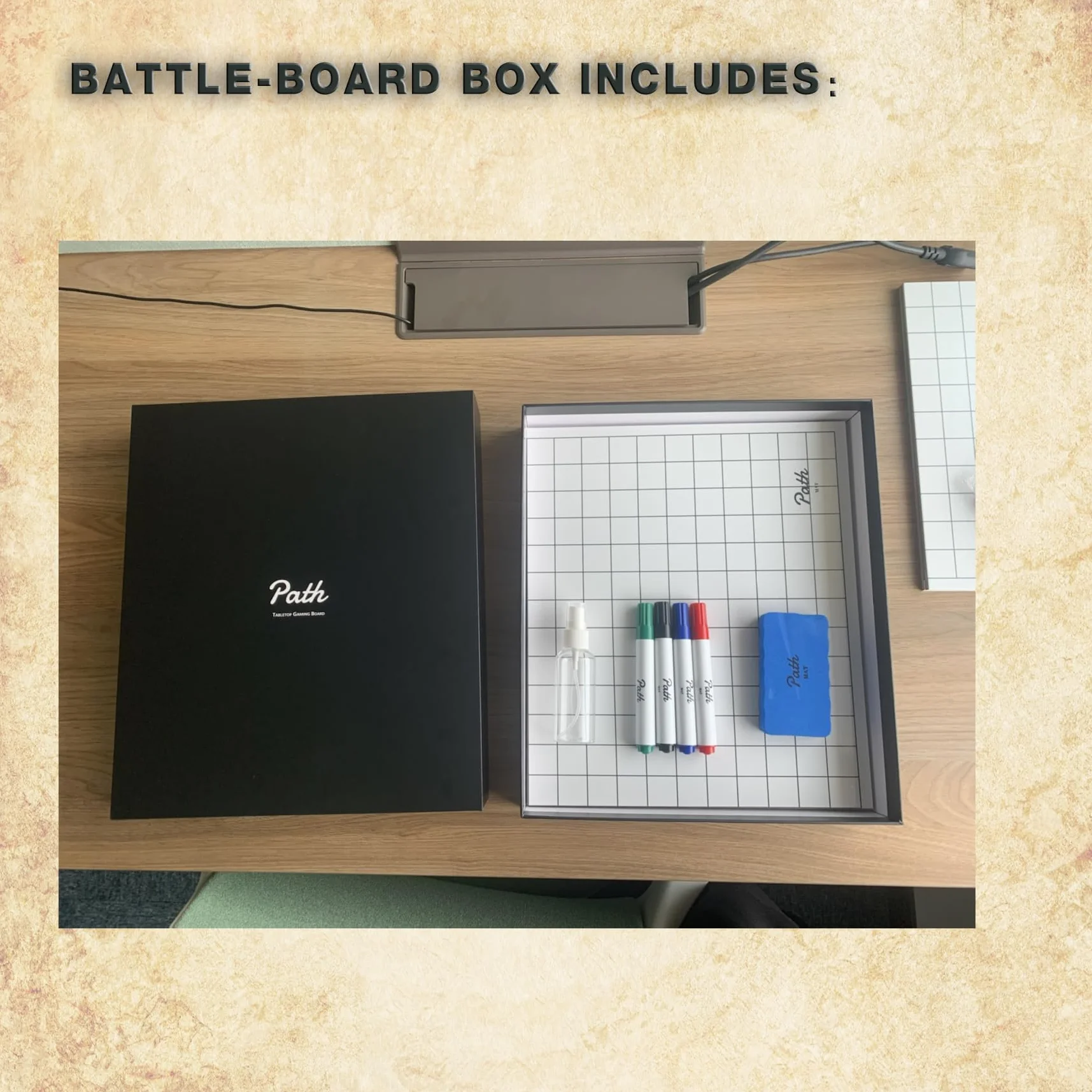 Alfombrilla de juego de batalla de doble cara para DND - Mapa de juego RPG de mesa. Ideal para Dungeons and Dragons, Pathfinder, Warhammer y otros juegos de rol de mesa