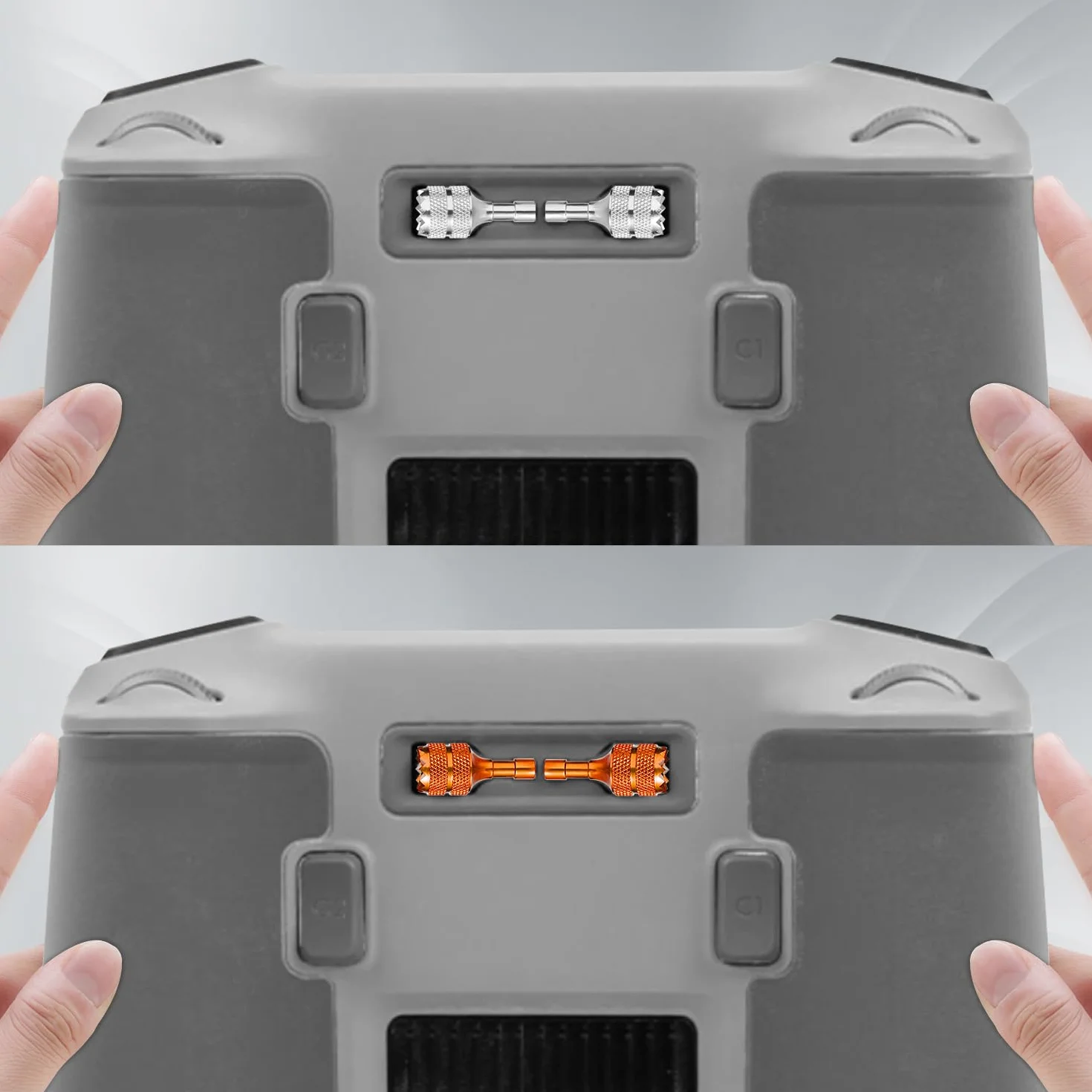 lasuroa 4uds Balancín de Pulgar de Drones para dji Mini 3 Pro dji RC Controlador Inteligente, Joysticks para Drones Desmontables Palos de Controlador de Drones Palancas Control Drones (Naranja Plata)
