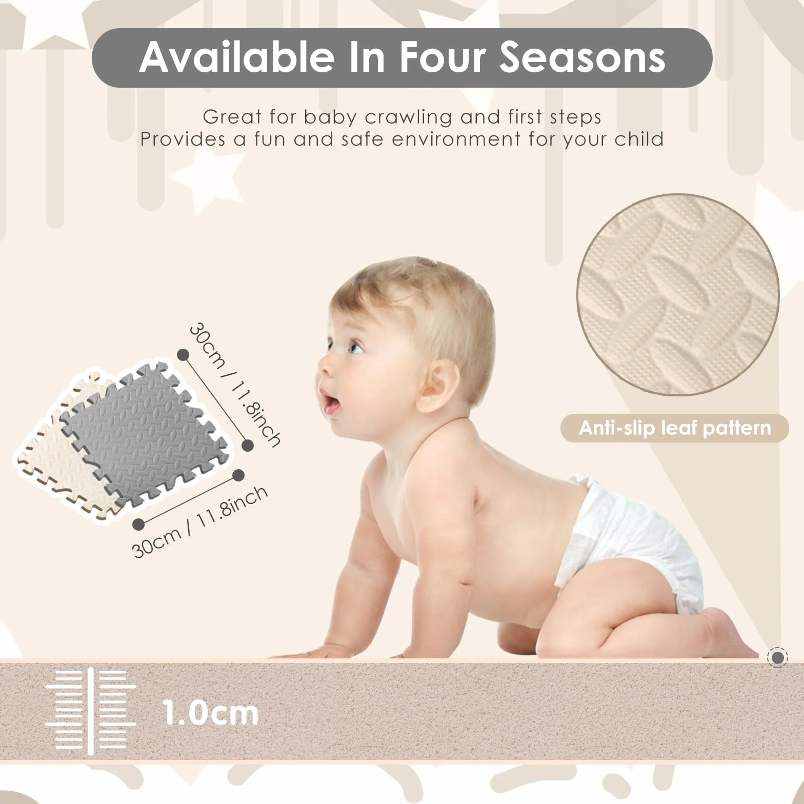 Alfombra Puzzle Bebe 20 Piezas, Tapete Puzzle, Colchoneta Bebé Suelo, Alfombra Gateo PE Espuma, Alfombrillas para Puzzles Suave y Seguro, Antideslizante y Resistente al Desgaste 30 * 30 * 1cm