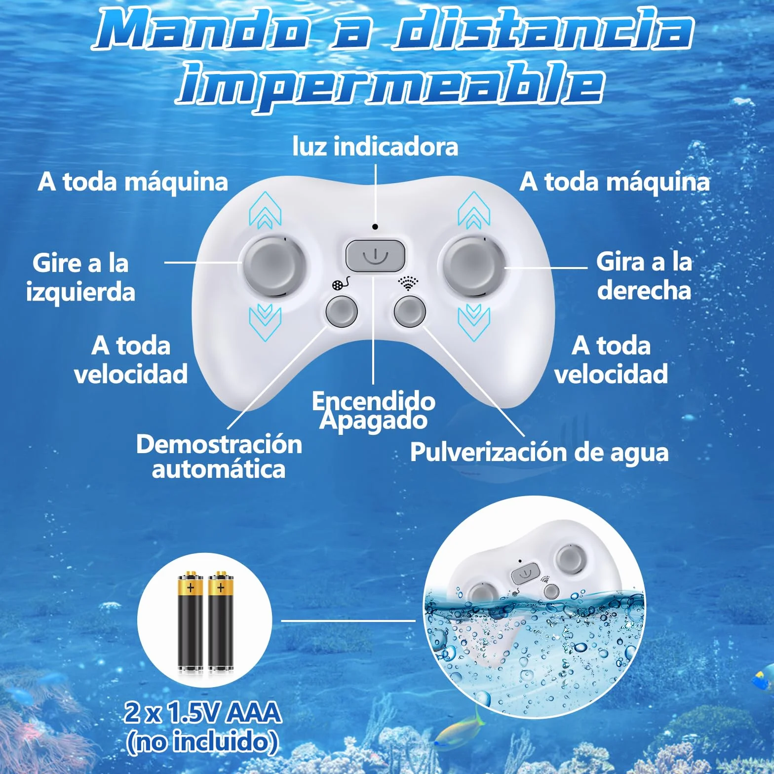 IEEILULU Ballena Teledirigido, 2.4GHz RC Barco Con USB, Lancha Simulación Recargable, Juguete Acuático, Eléctrico Regalo Para Niños Mayores de 6+ Años Piscina