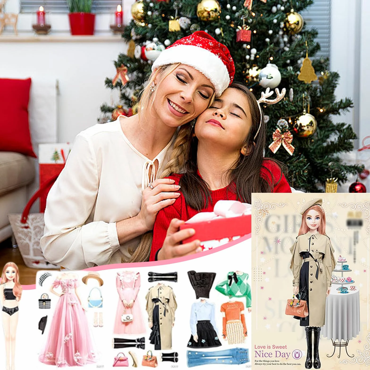 Muñecas de Vestir Magnéticas Muñeca de Papel de Vestir de Princesa Juguete de Juego de Viaje de Simulación y Juego Muñeca de Portátil para Vestir Princesas Regalo para Niña