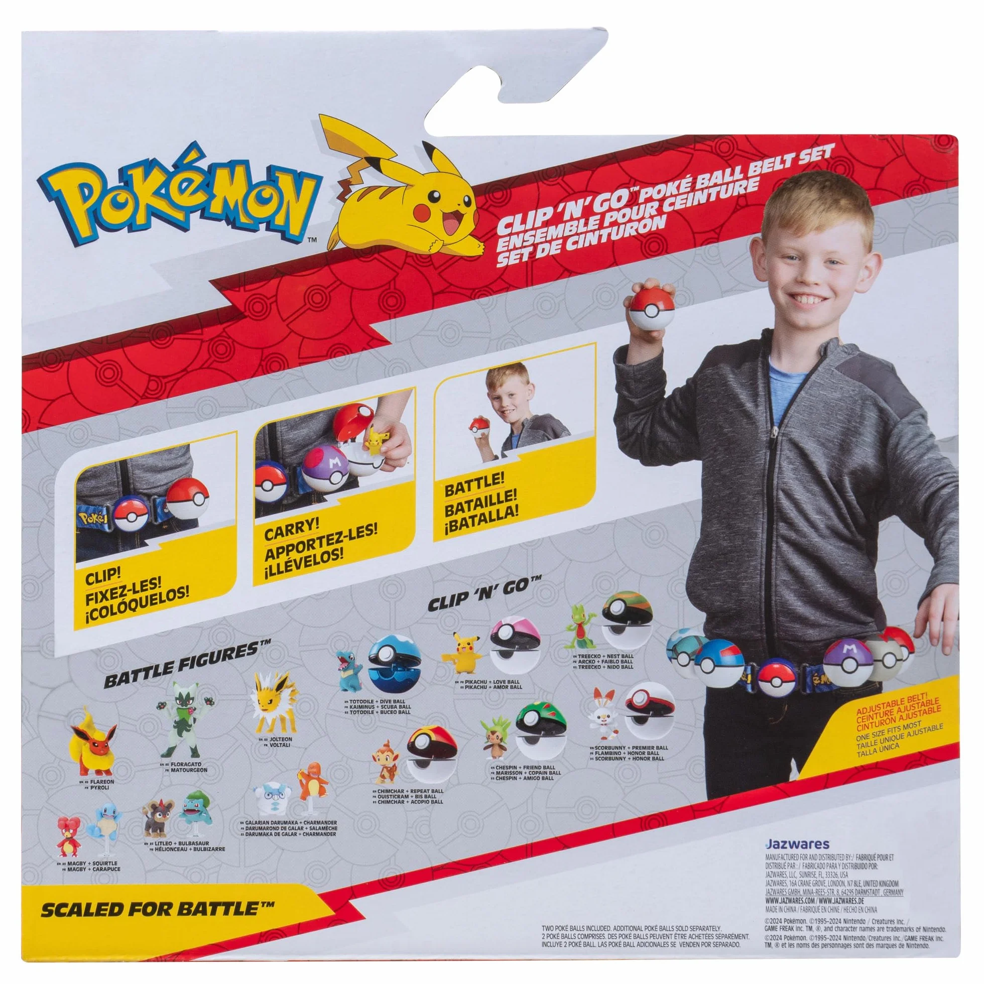 Pokémon Clip 'N' Go Belt Game Set con Squirtle 5 cm Figura y Accesorios