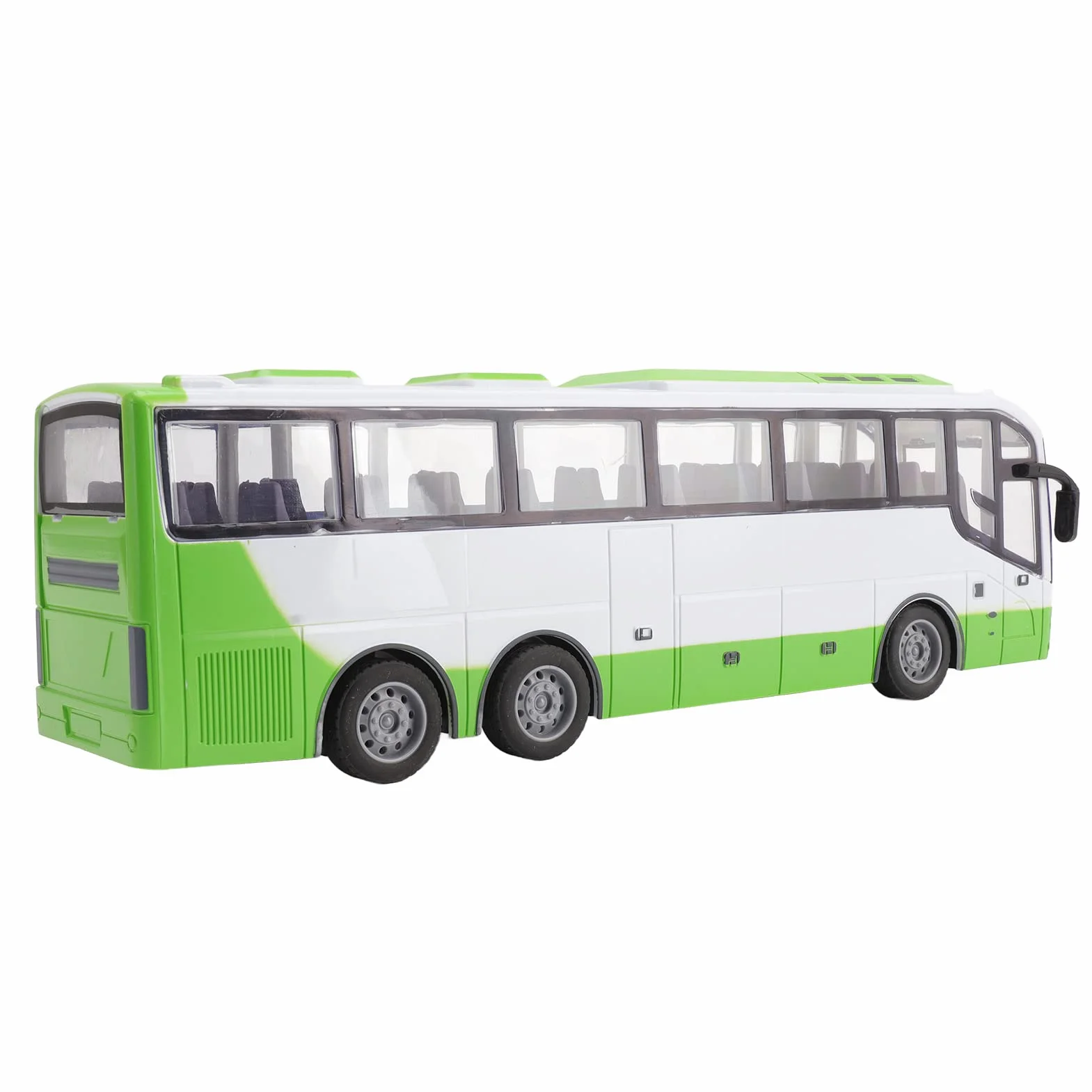 TOPINCN Grande 1/30 Juguetes de Autobús de Control Remoto Modelo de Autobús RC Simulación Educativa Eléctrica Vívida con Control Remoto para Niños Juguetes (Blanco Verde)