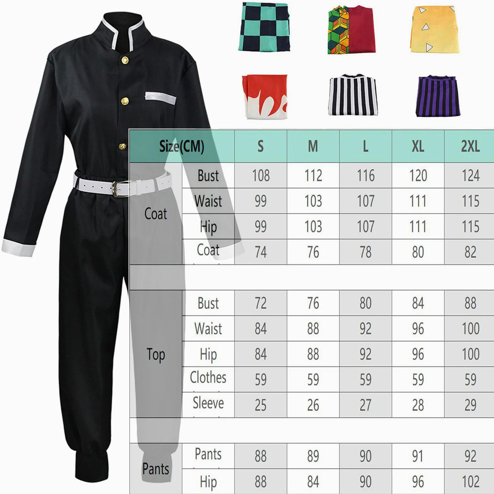 UZAIN Disfraz de cosplay de anime, kimonos, uniforme de Halloween