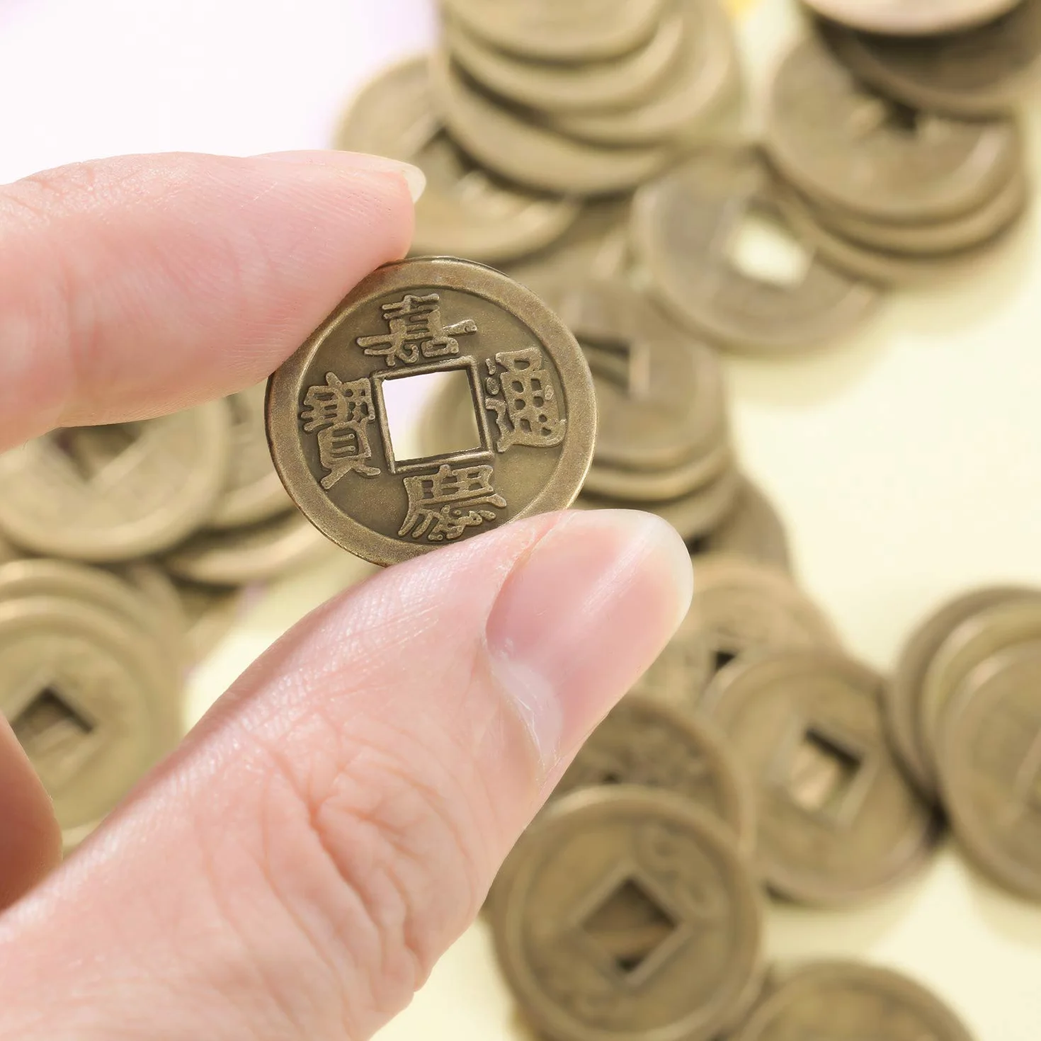 100 Piezas Monedas Feng Shui Chinas Moneda de la Fortuna de la Buena Suerte Monedas I-Ching para la Salud y la Riqueza, 2 cm