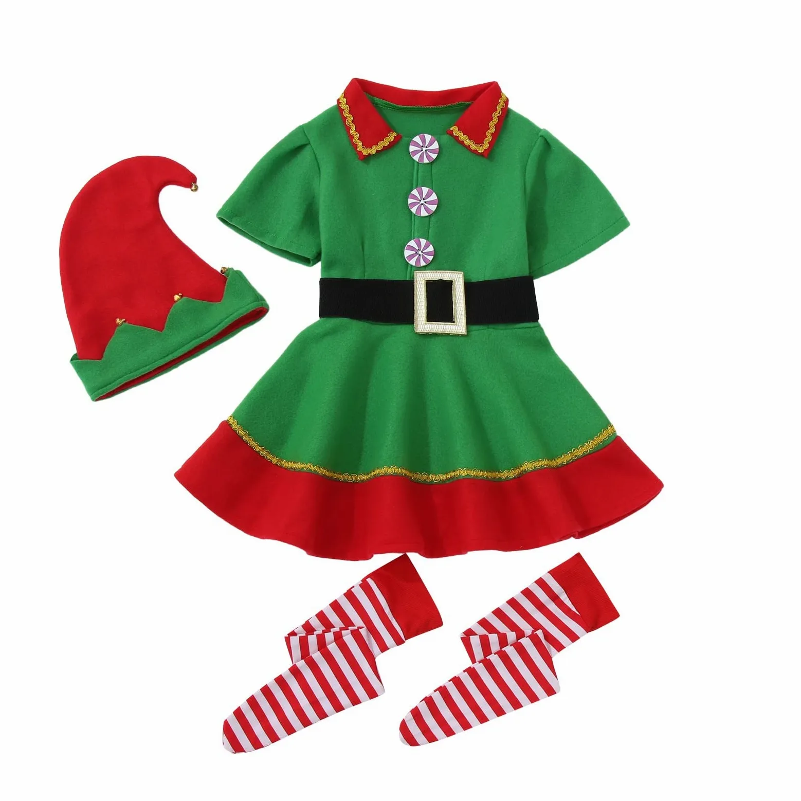 Juego de disfraz de elfo de Navidad, disfraz de elfo de Navidad, niña, niño, niño, hombre, mujer, adulto, carnaval y cosplay, regalos para disfraces de Halloween