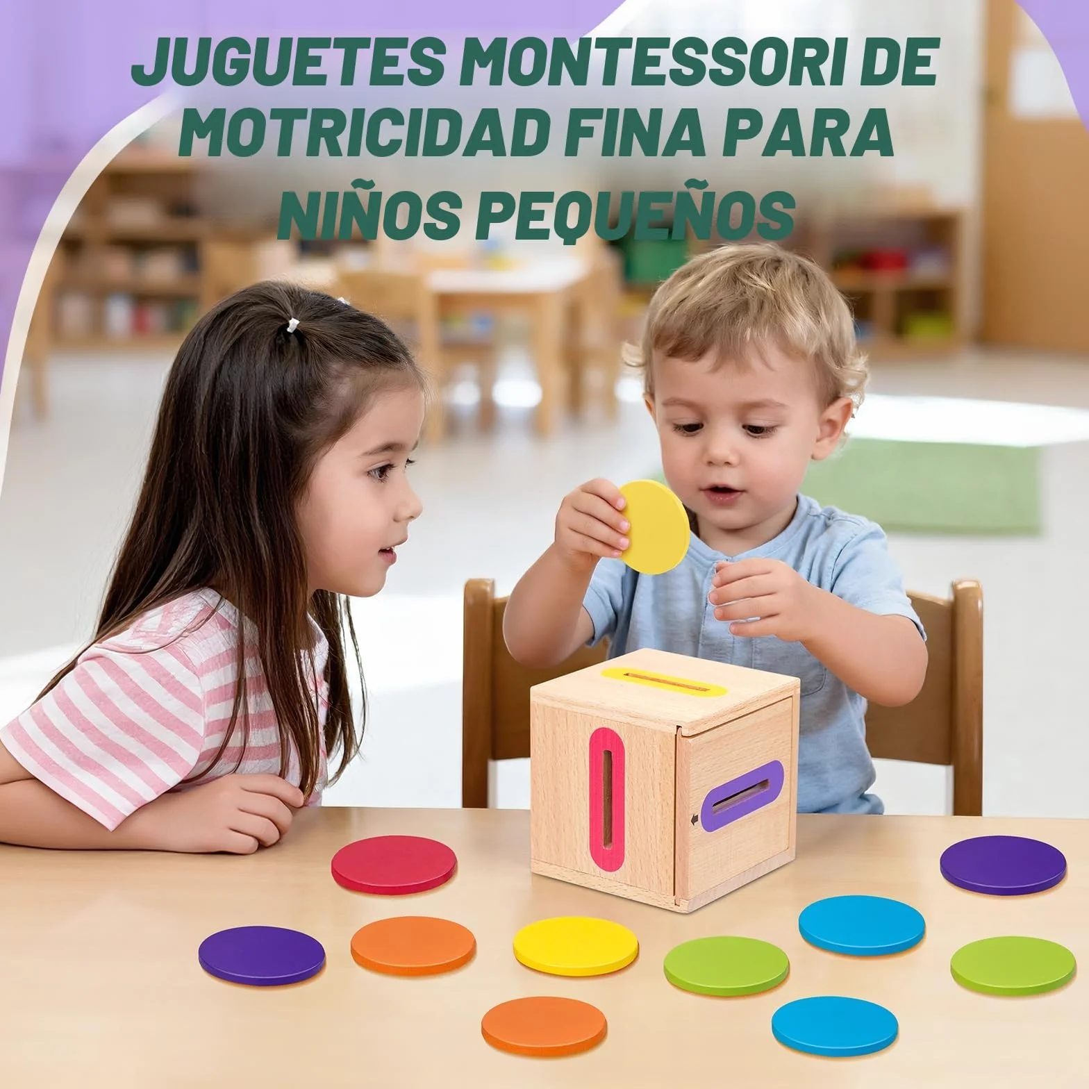 Juguetes Montessori 1 2 3 Años, Juguetes Niños 1-3 Años Juegos Educativos Niños 2 1 3 Años Juguetes Sensoriales Regalo Niño 1+ Años Juguetes de Madera para Actividades y Desarrollo